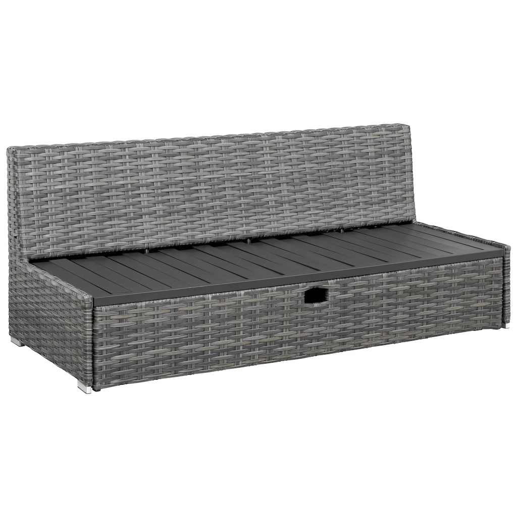 KONIFERA Gartenlounge-Set »New York«, (21 tlg., 1x 3er AZ-Sofa, 1x Ecke, 1x Sessel, 1x Ottomane mit Staufach, 1x Tisch)