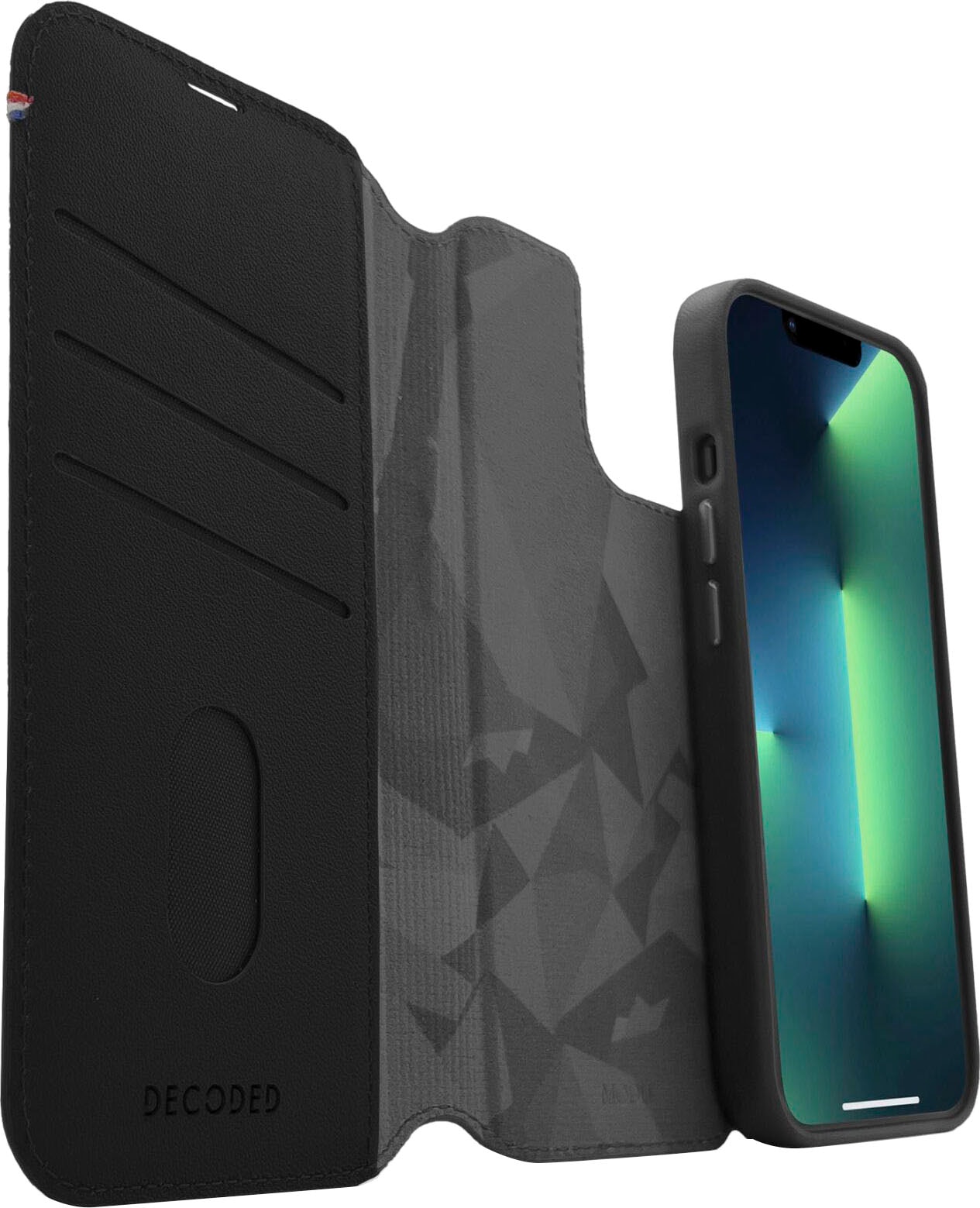 DECODED Smartphone-Hülle »Leather MagSafe Modu Wallet iPhone 14 Plus«, iPhone 14 Plus, 17,02 cm (6,7 Zoll)