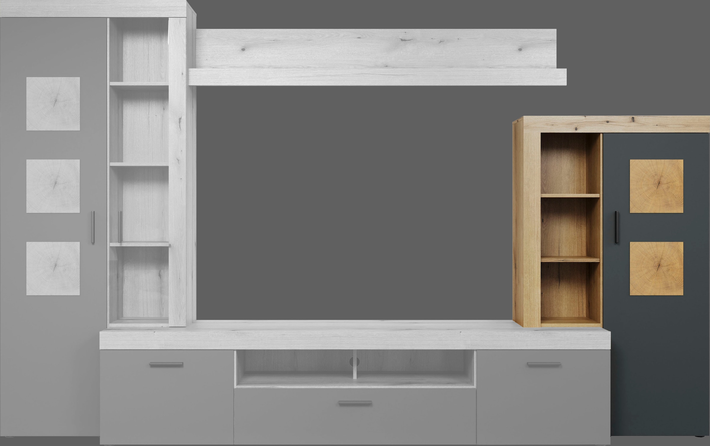 Home affaire Stauraumvitrine »Ghent« Packung, 1 Stk. tlg. Mit Hirnholzappli günstig online kaufen