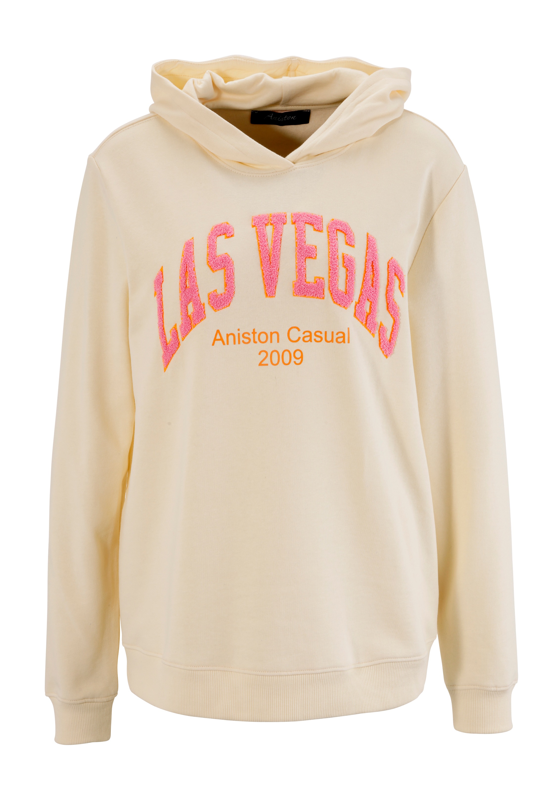 Aniston CASUAL Sweatshirt, mit aufgestickter "LAS VEGAS"-Applikation