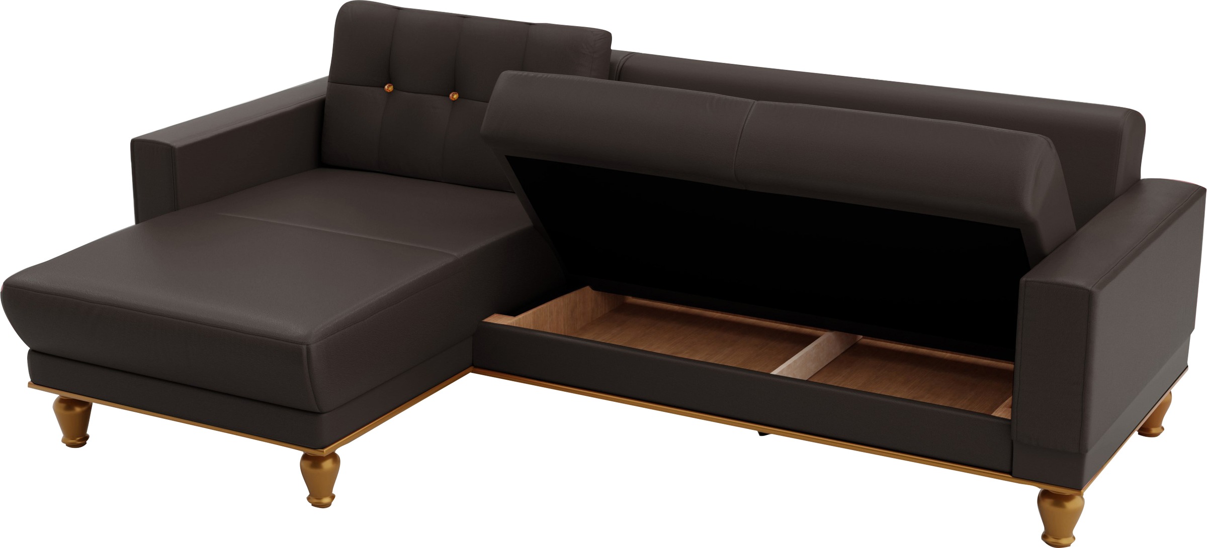 sit&more Ecksofa »Orient 5 L-Form«, mit Strass-Stein, wahlweise mit Bettfunktion und Bettkasten