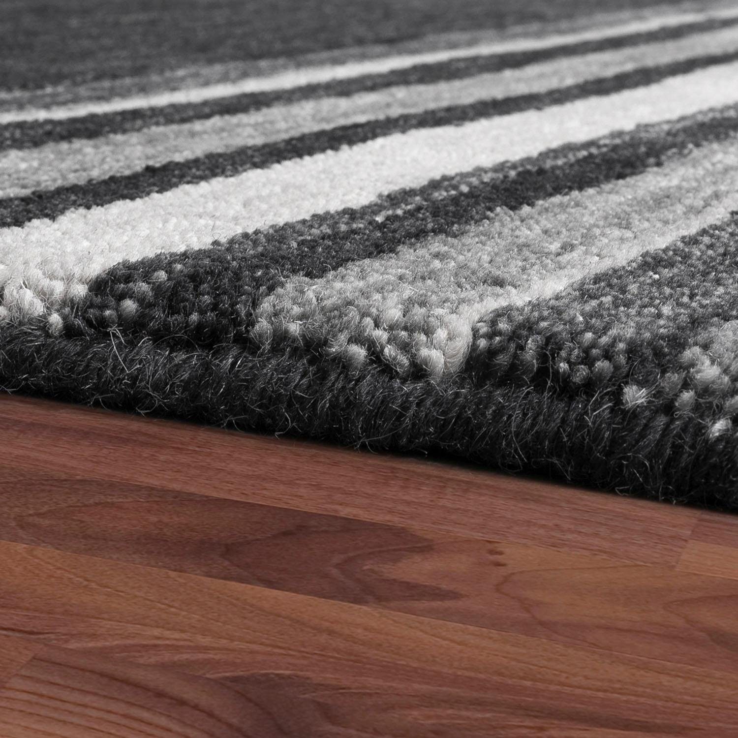 Paco Home Wollteppich »Gabbeh 307«, rechteckig, 14 mm Höhe, Kurzflor, handgewebt, reine Wolle, Gabbeh-Stil, gestreift, Wohnzimmer