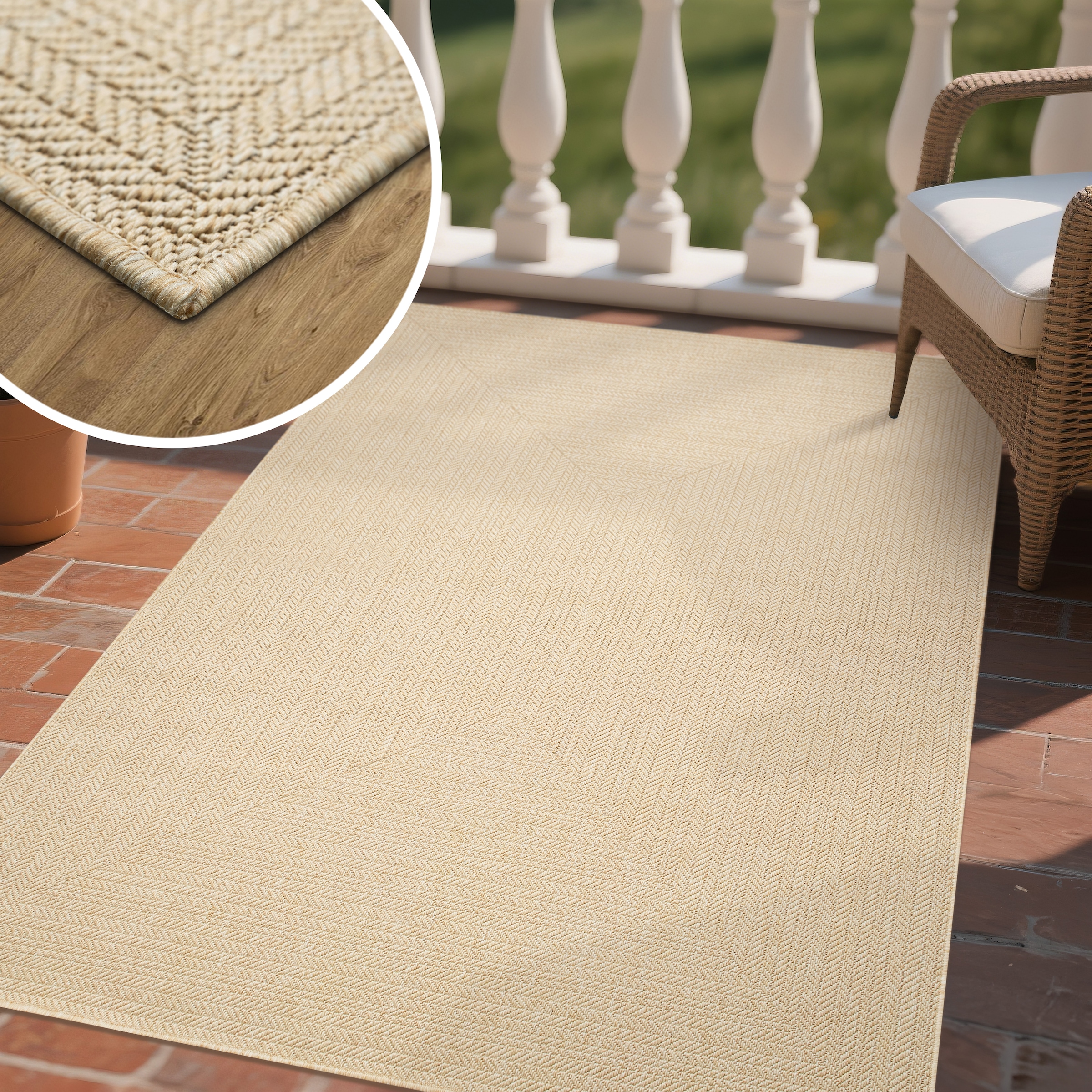 OTTO home Teppich »Aliv«, rechteckig, 3 mm Höhe, In-und Outdoorgeegnet, Sis günstig online kaufen