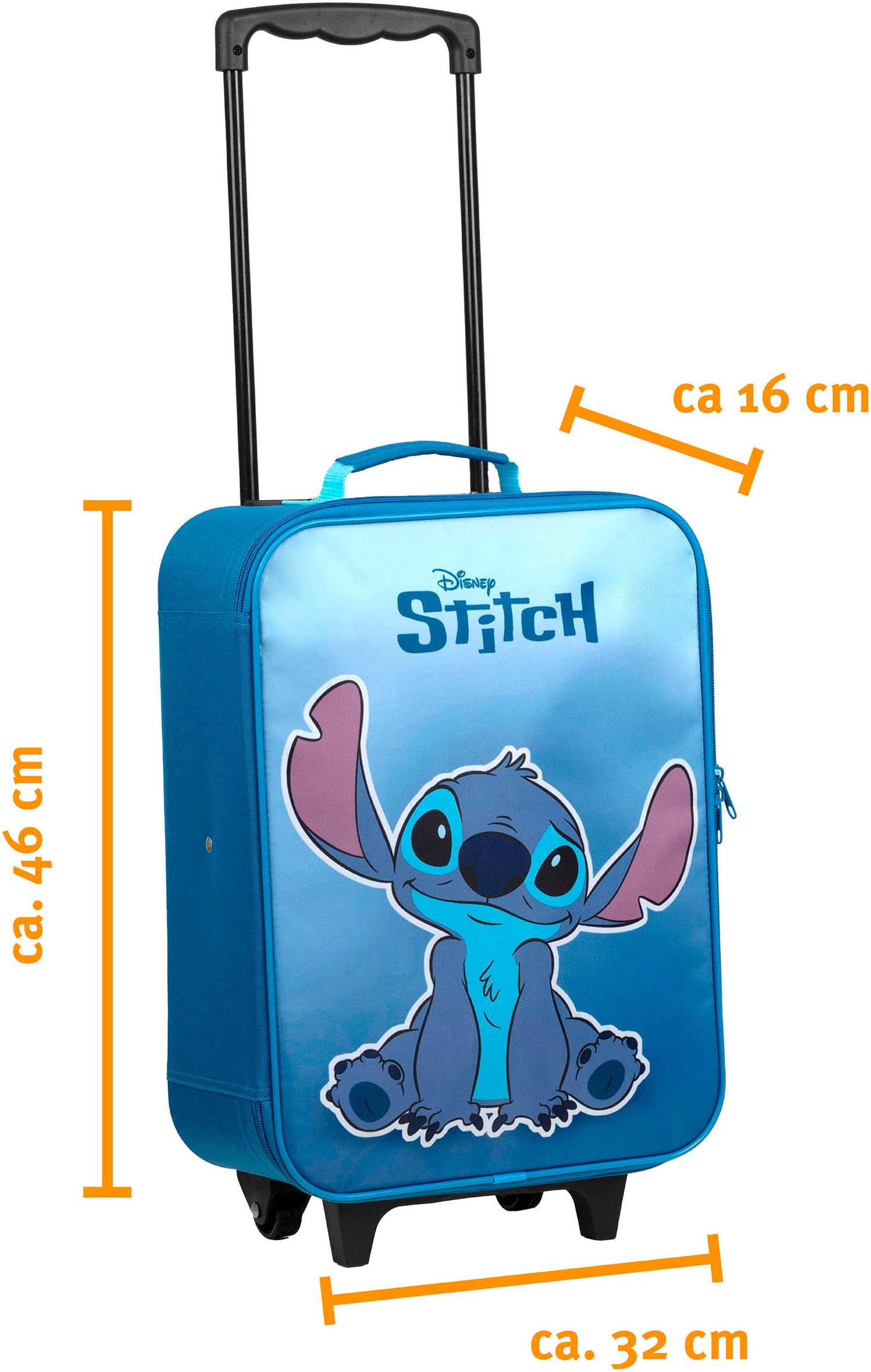 UNDERCOVER Kinderkoffer »Trolley, Lilo & Stitch«, 2 Rollen