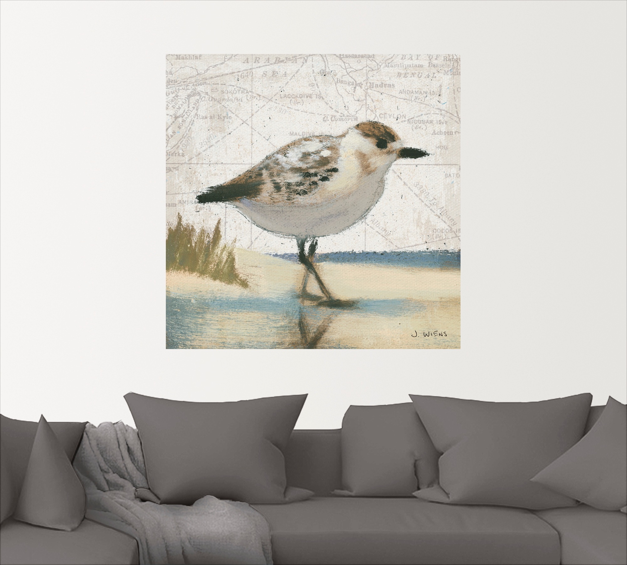 Artland Wandbild »Möwe I«, Vögel, (1 St.), als Leinwandbild, Wandaufkleber in verschied. Größen