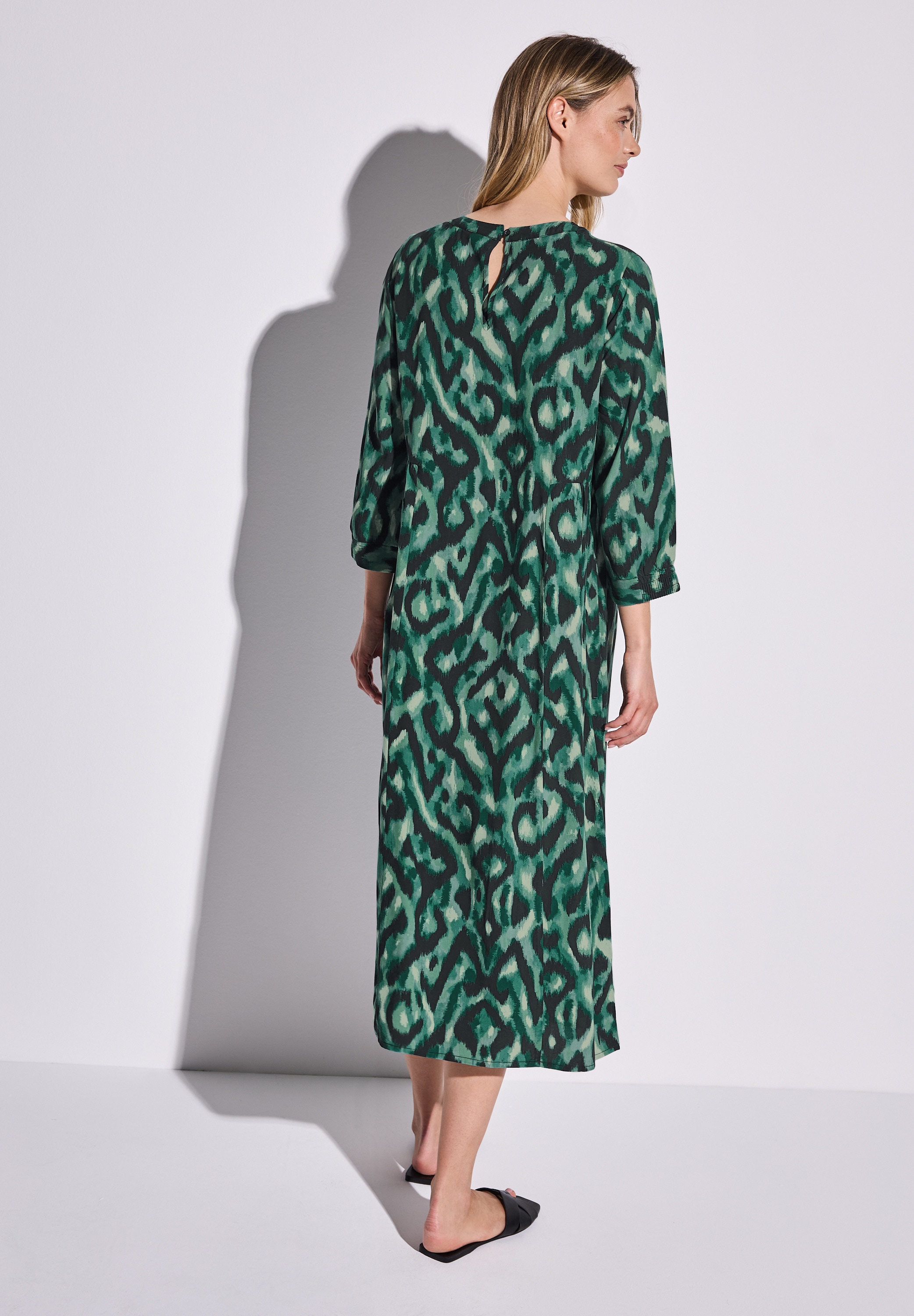 STREET ONE Midikleid, 3/4 Arm mit grafischem Muster