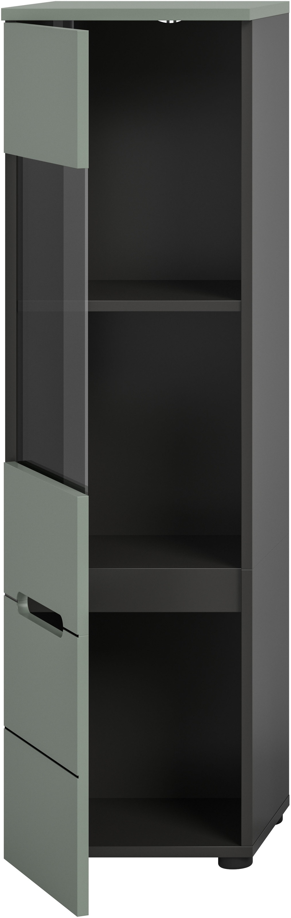 INOSIGN Vitrine »REHAT, TOPSELLER!, Höhe: 125 cm, 1 Glastür, 1 Böden, 3 Fächer«, (1 St.), Vitrinenschrank, Schrank, Glasvitrine, Wohnzimmervitrine