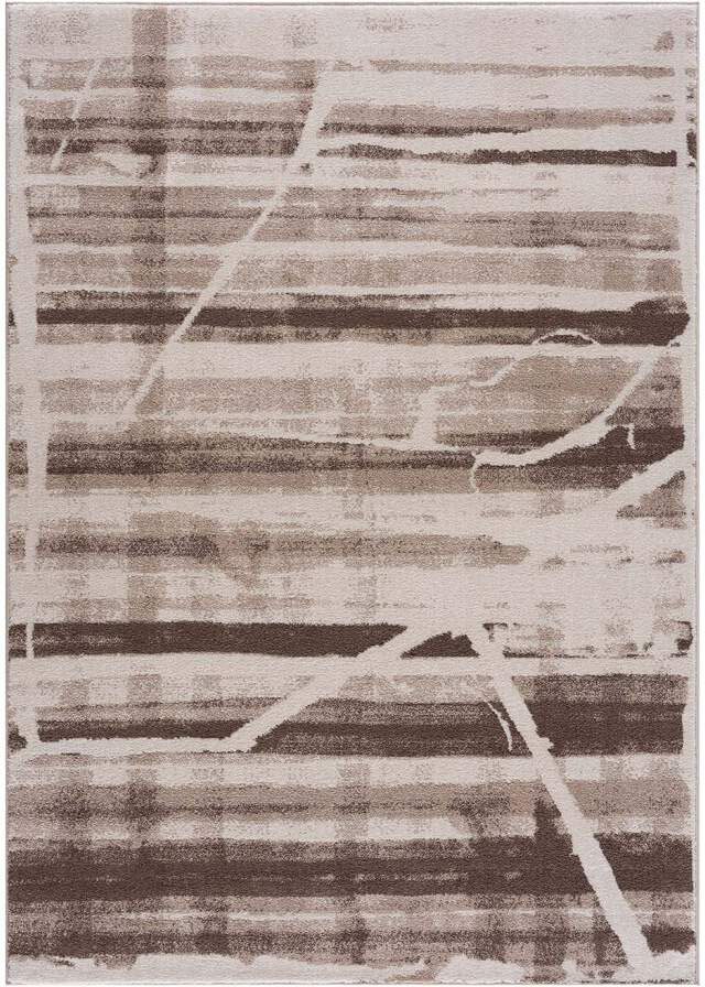 Carpet City Teppich »Moda«, rechteckig, 11 mm Höhe, Kurzflor, Streifen-Muster, Weicher Flor