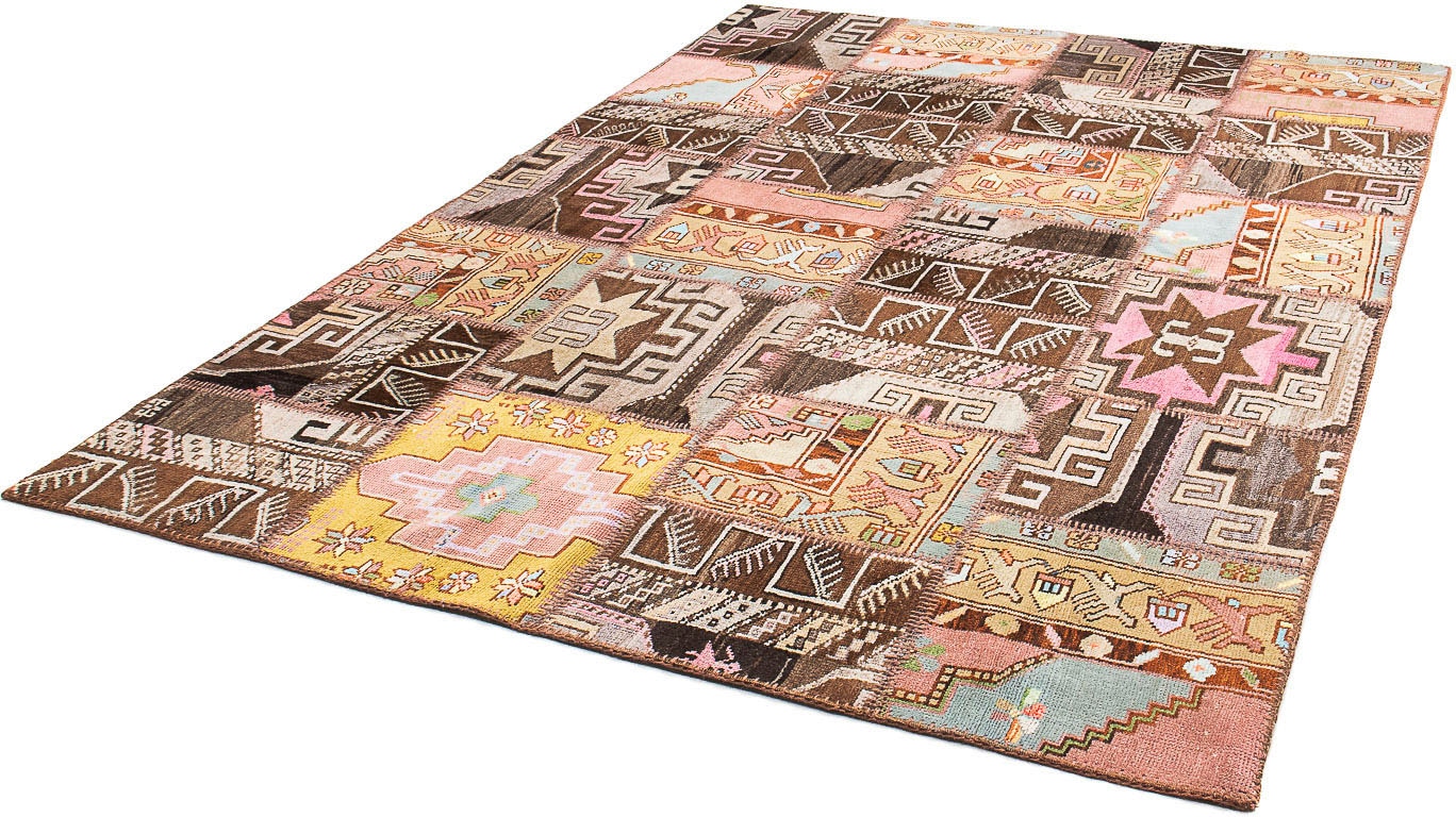 morgenland Wollteppich »Patchwork Patchwork 239 x 169 cm«, rechteckig, 5 mm günstig online kaufen