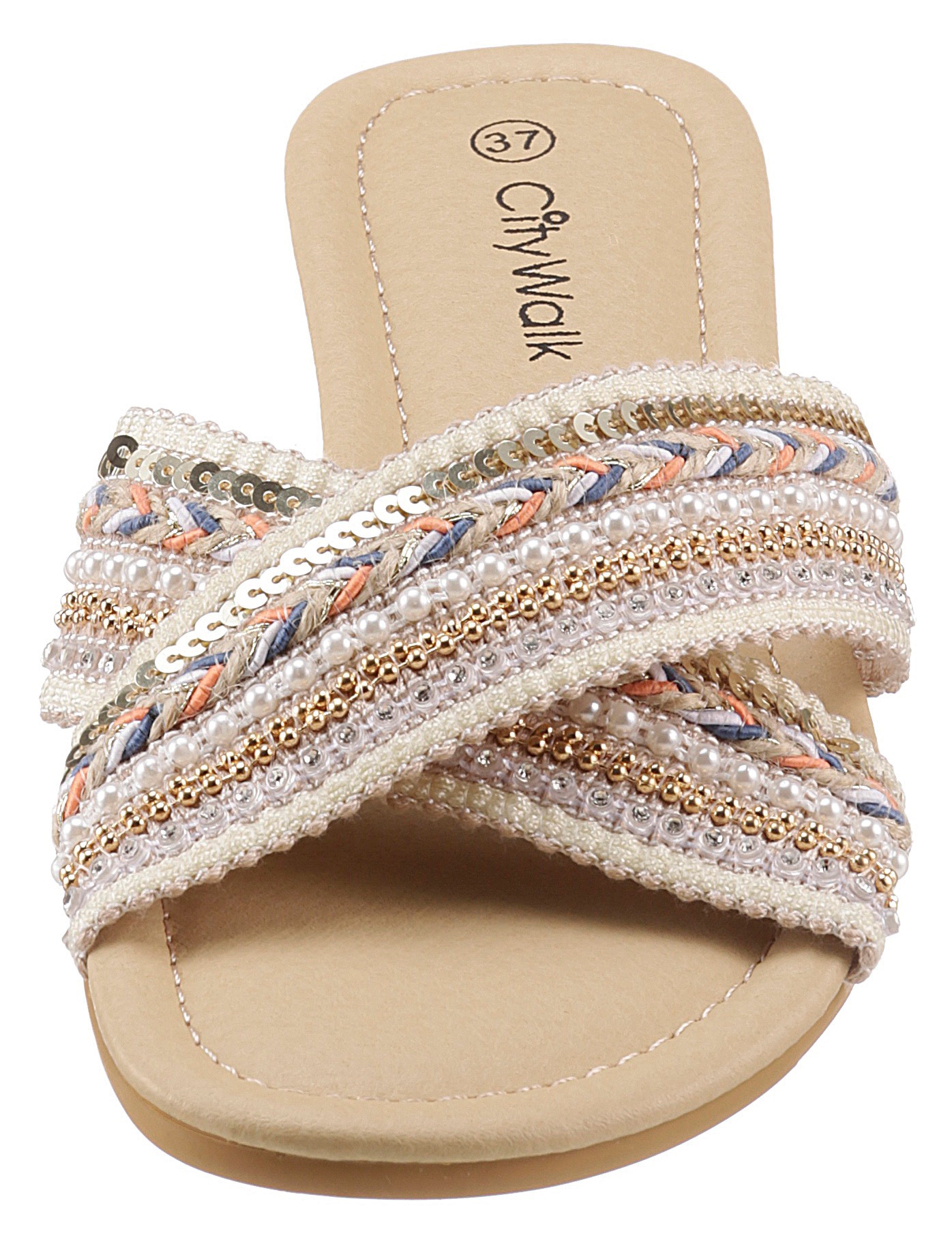 CITY WALK Pantolette, Sommerschuh, Schlappen im Boho-Look