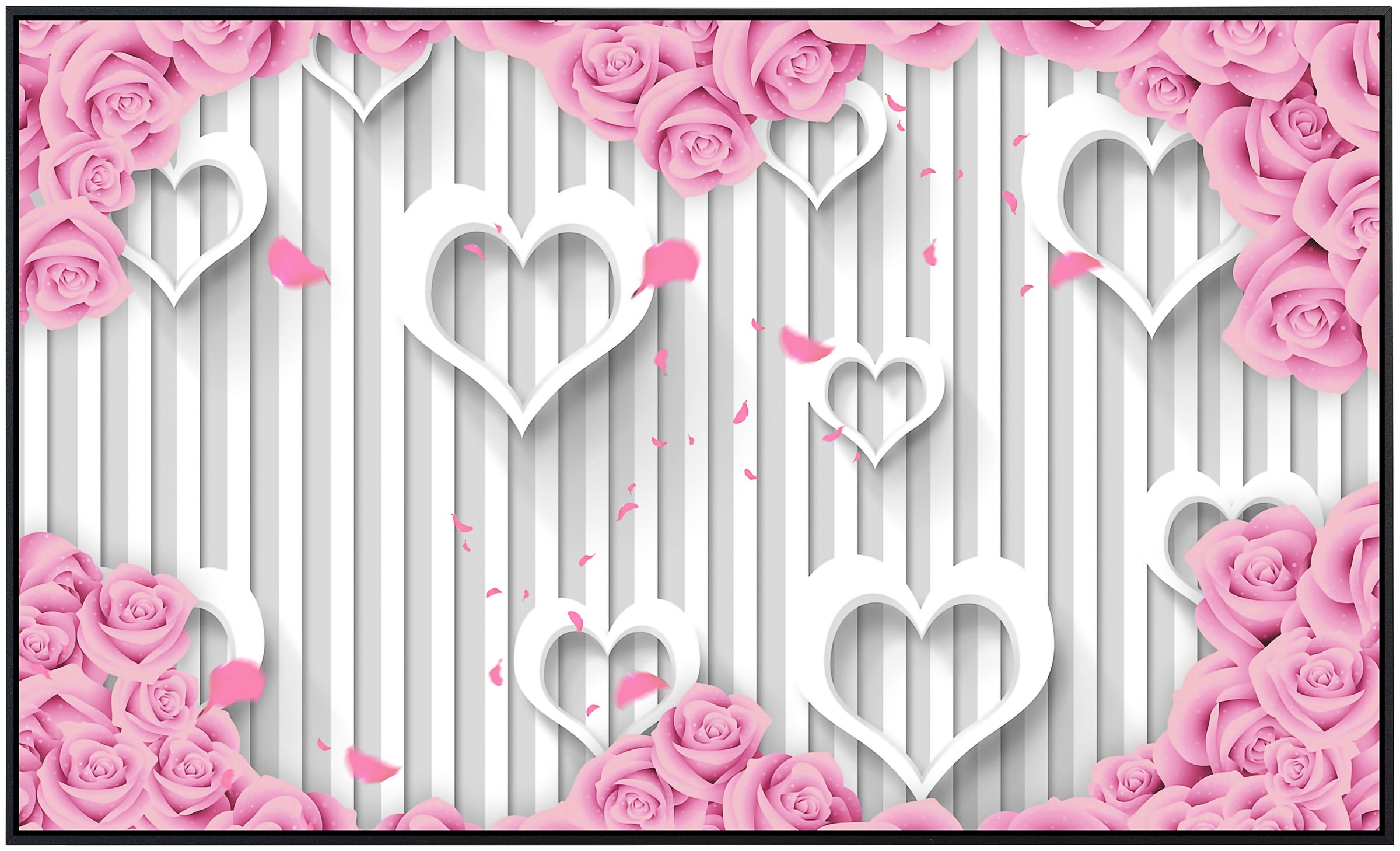 Papermoon Infrarotheizung »Muster mit Blumen und Herzen«, sehr angenehme St günstig online kaufen