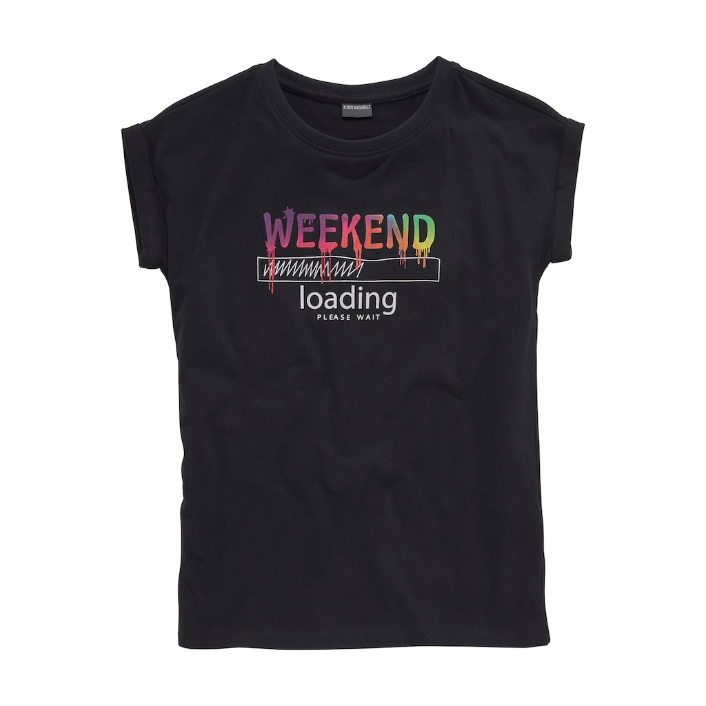 KIDSWORLD T-Shirt »WEEKEND loading...please wait«