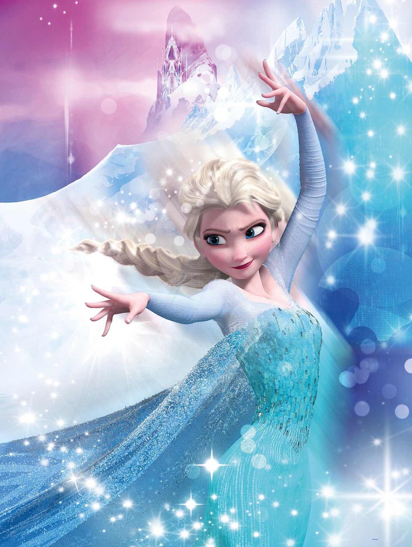 Wohnzimmer bestellen (1 online Komar Schlafzimmer, St.), 2 Kinderzimmer, »Frozen Poster Action«, Disney, Elsa