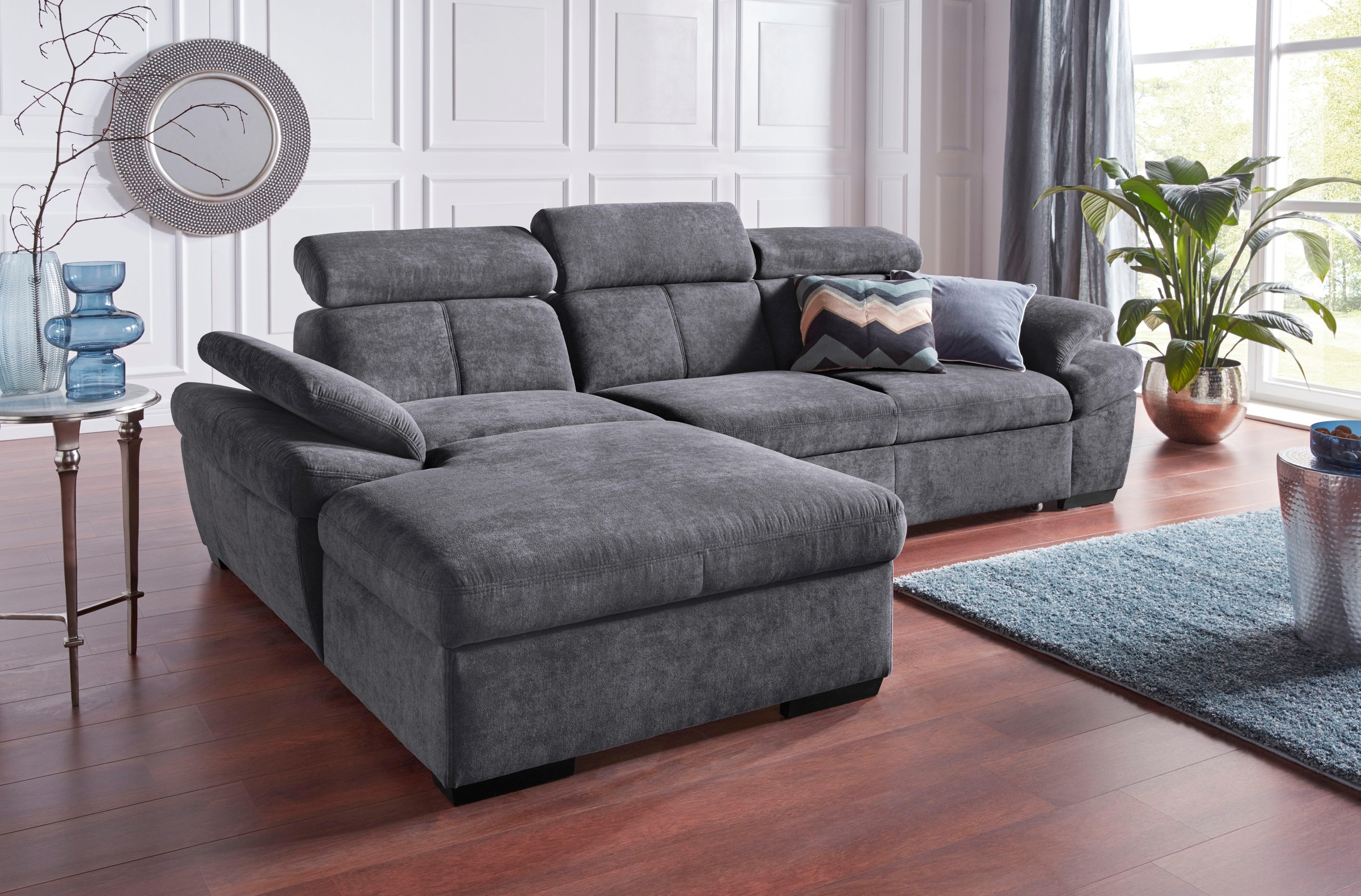 exxpo - sofa fashion Ecksofa »Salerno, inkl. Kopf- und Armteilverstellung, günstig online kaufen