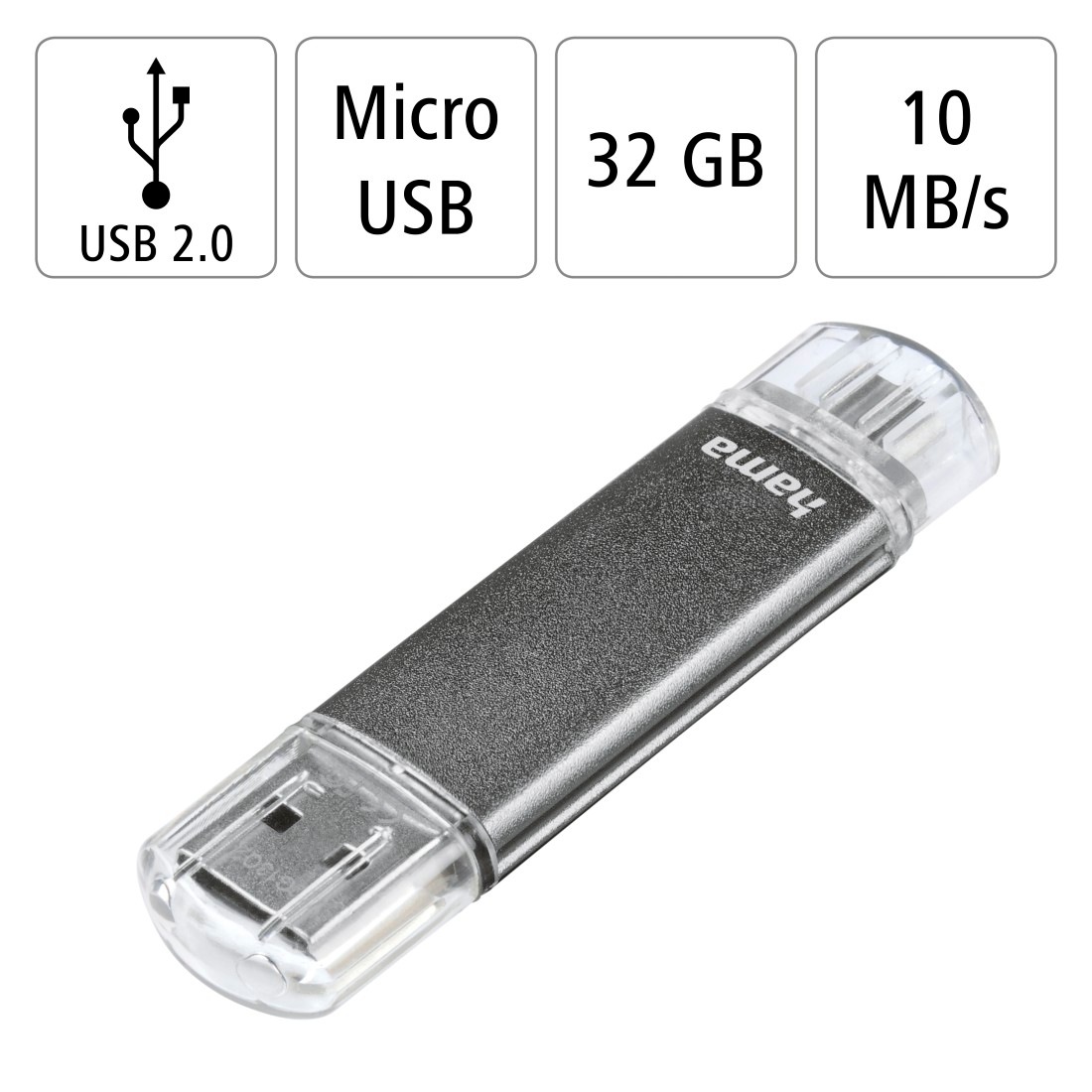 Hama USB-Stick »Laeta Twin, USB 2.0«, (USB 2.0)
