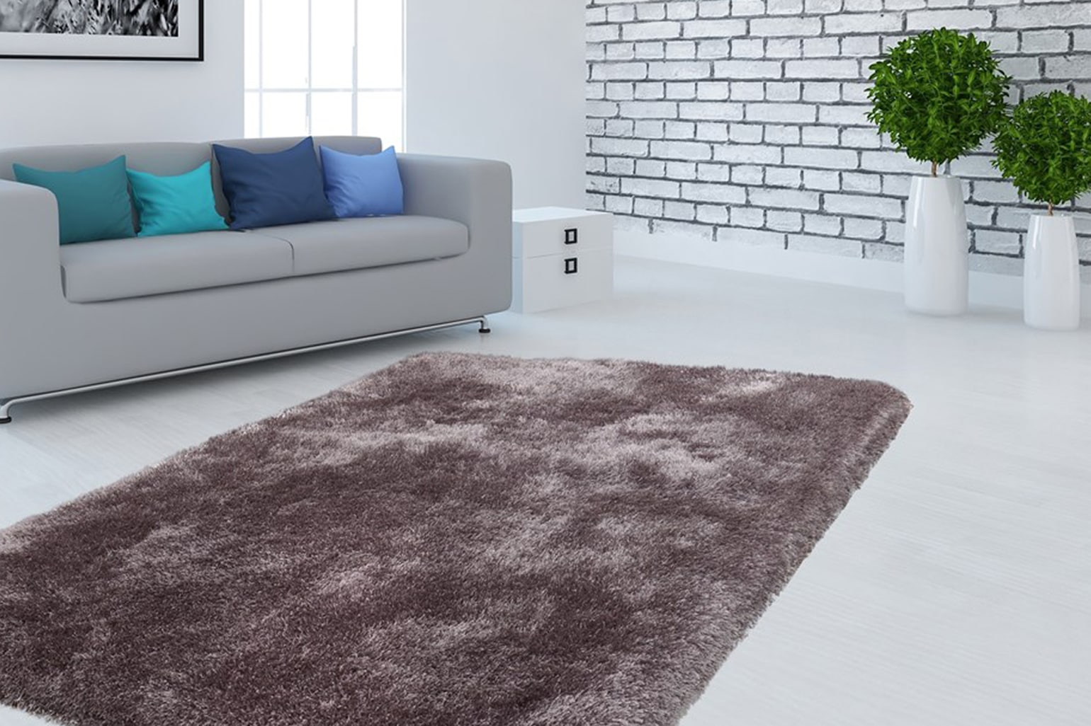 calo-deluxe Hochflor-Teppich »Giora 200«, rechteckig, 80 mm Höhe, getuftet, besonders weich durch Microfaser, Wohnzimmer, Schlafzimmer