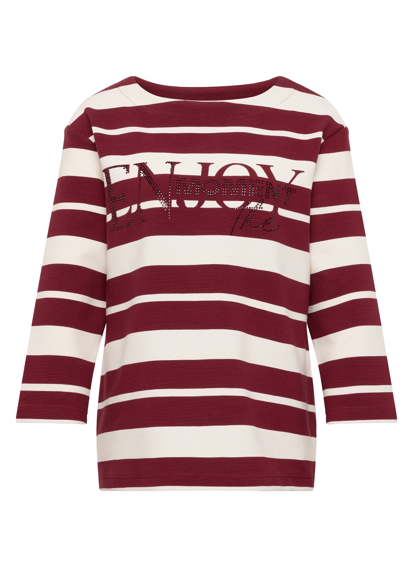 Rabe 3/4-Arm-Shirt im Streifen-Design und mit Nieten-Details