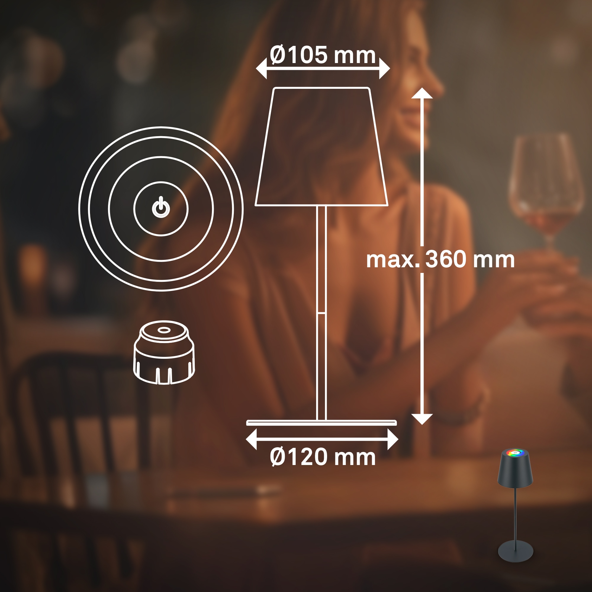 Briloner Leuchten LED Tischleuchte »CALIDA«