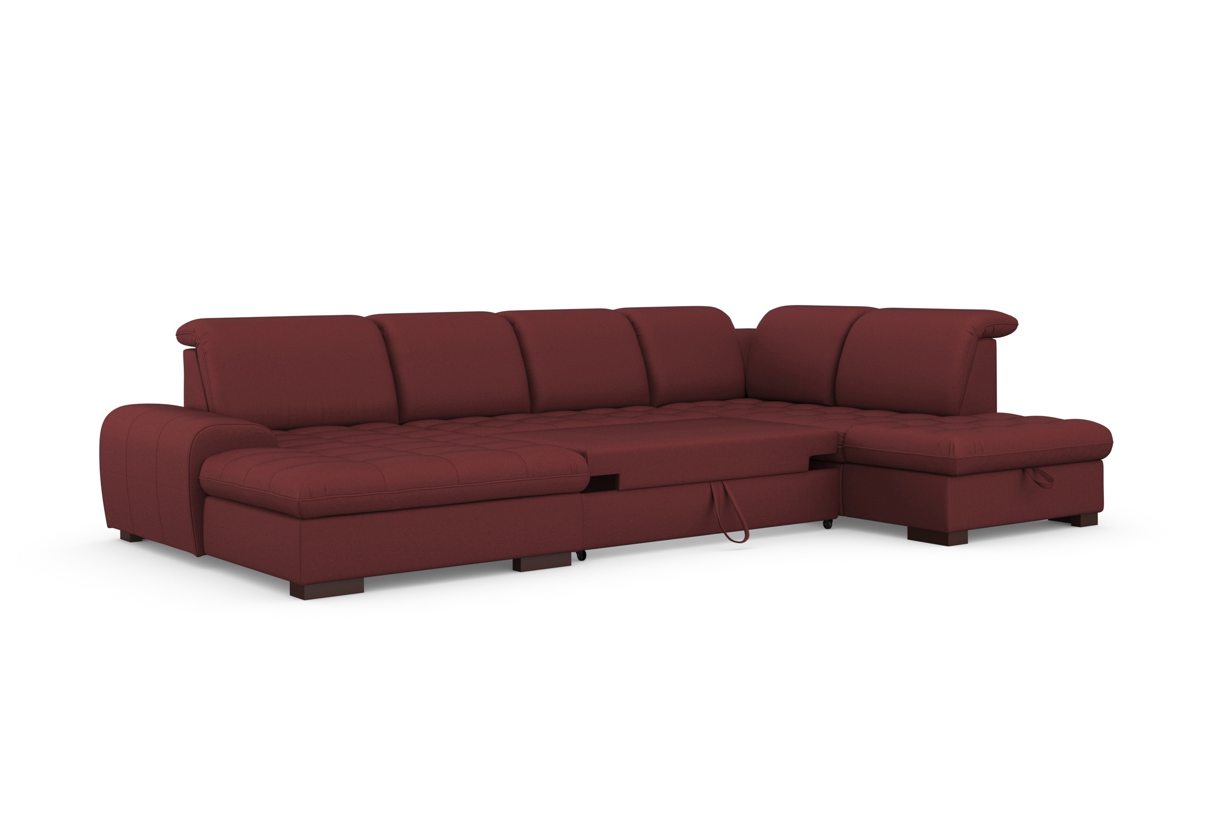 sit&more Wohnlandschaft »Luxor U-Form«, wahlweise mit Bettfunktion, Bettkasten und Kopfteilverstellung