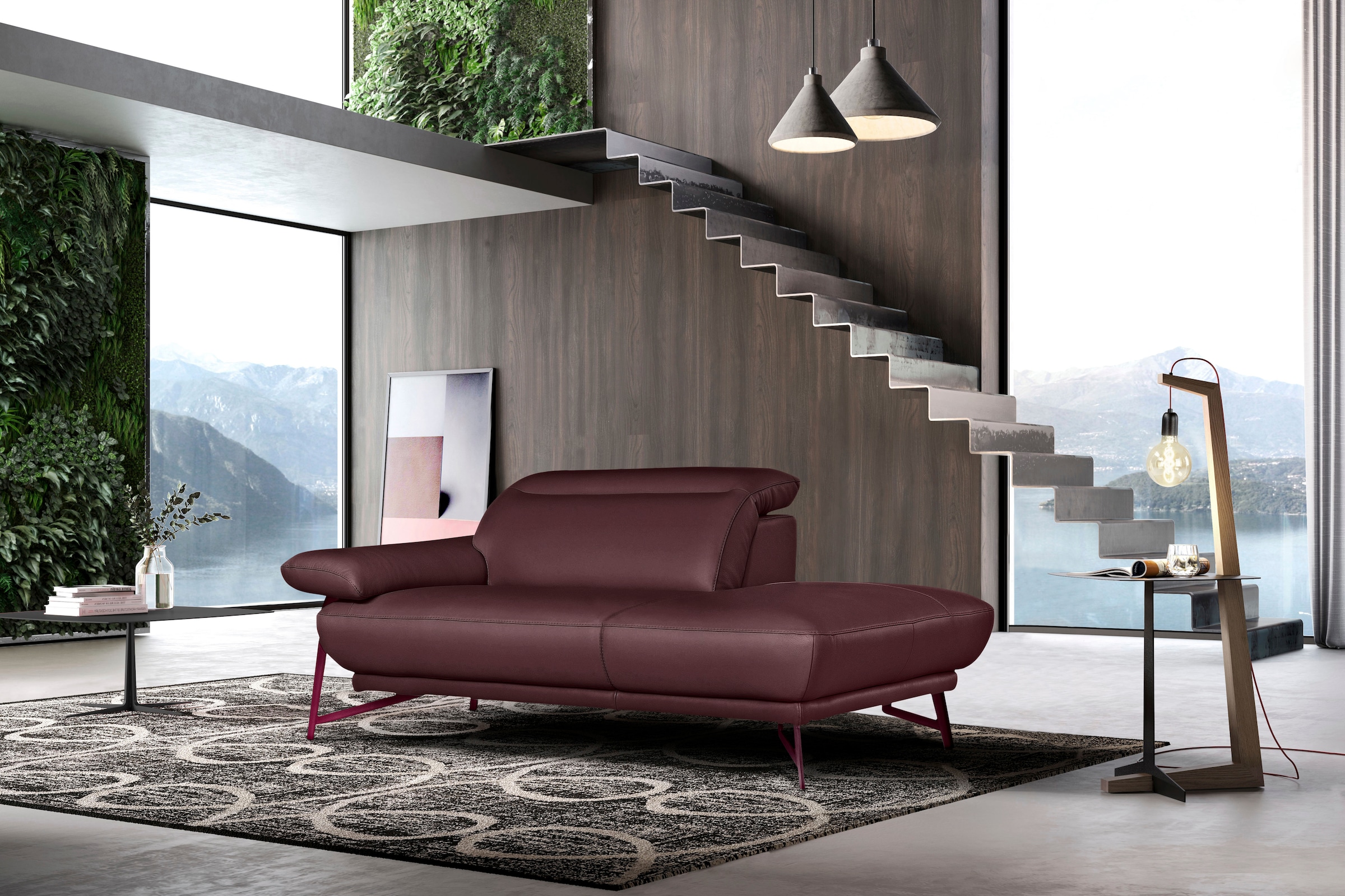 Egoitaliano Ottomane "Anais, Designsofa mit hohem Sitzkomfort, Designfuß", günstig online kaufen