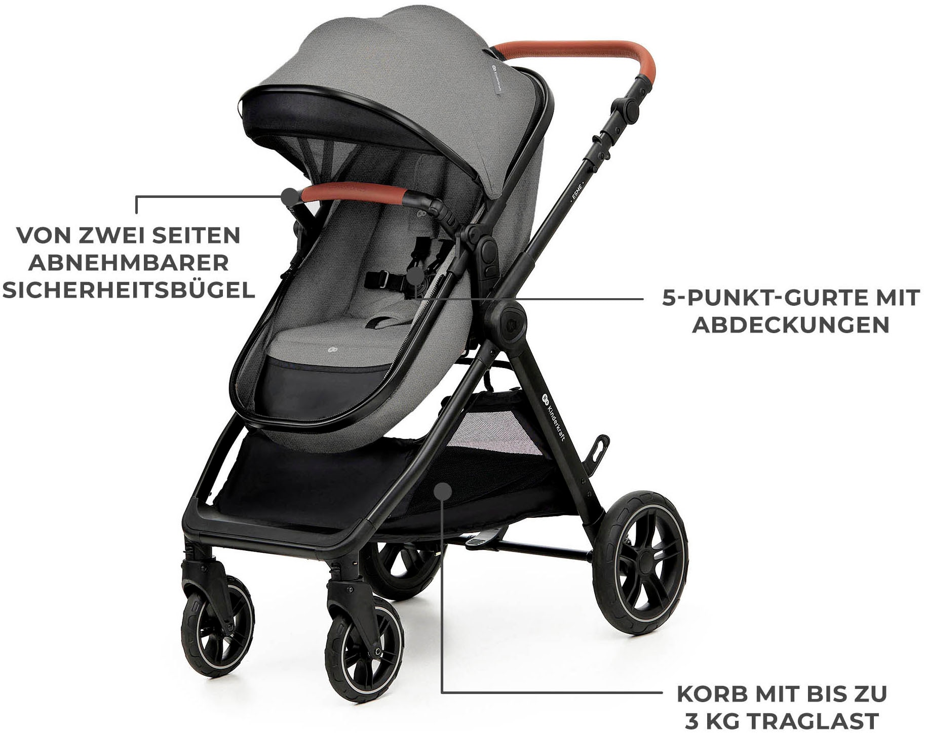 Kinderkraft Kombi-Kinderwagen »ESME 3IN1« 25 kg