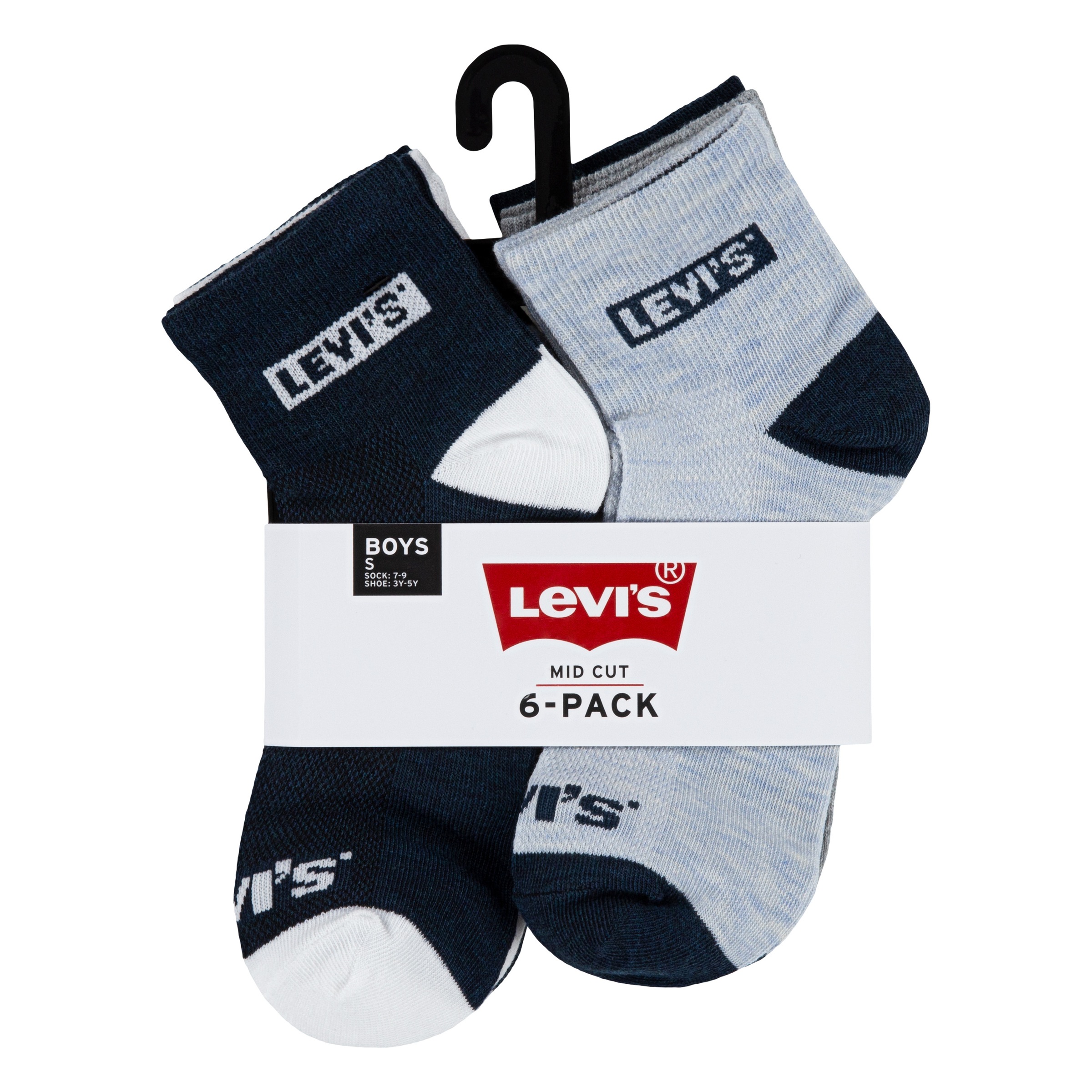 Levi's® Kids Kurzsocken »LHN BOX TAB MID CUT 6PK«, (Packung), UNISEX