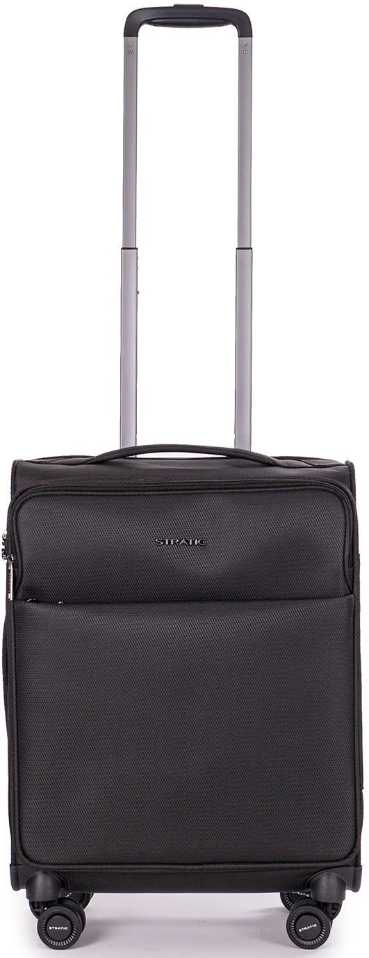 Stratic Weichgepäck-Trolley »Stratic Light + S, black«, 4 Rollen, Handgepäck Reisekoffer Reisegepäck TSA-Zahlenschloss