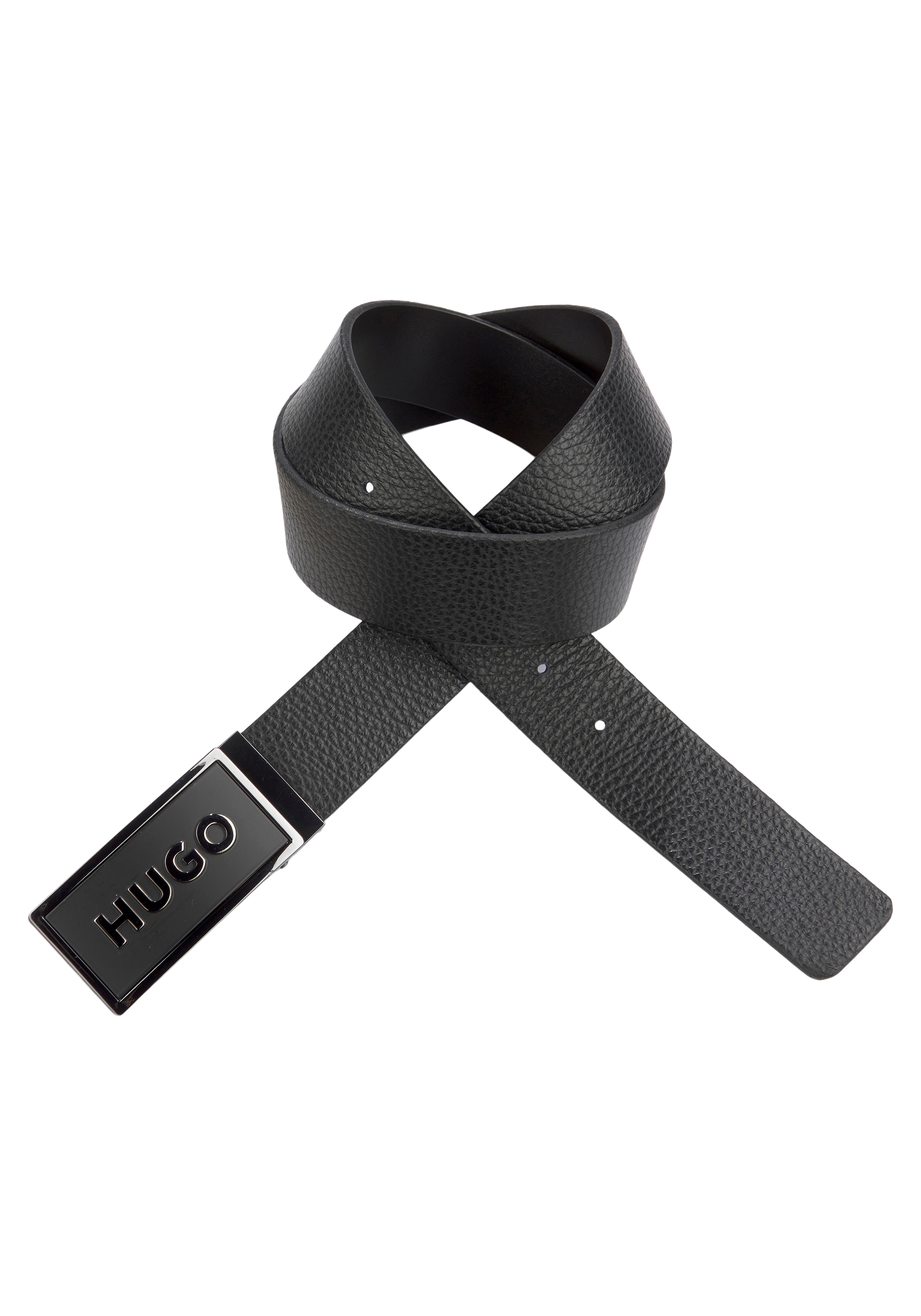 HUGO Ledergürtel »Garin_Sr35_grp«, Wendegürtel aus genarbtem Leder mit  Koppelschliesse online kaufen