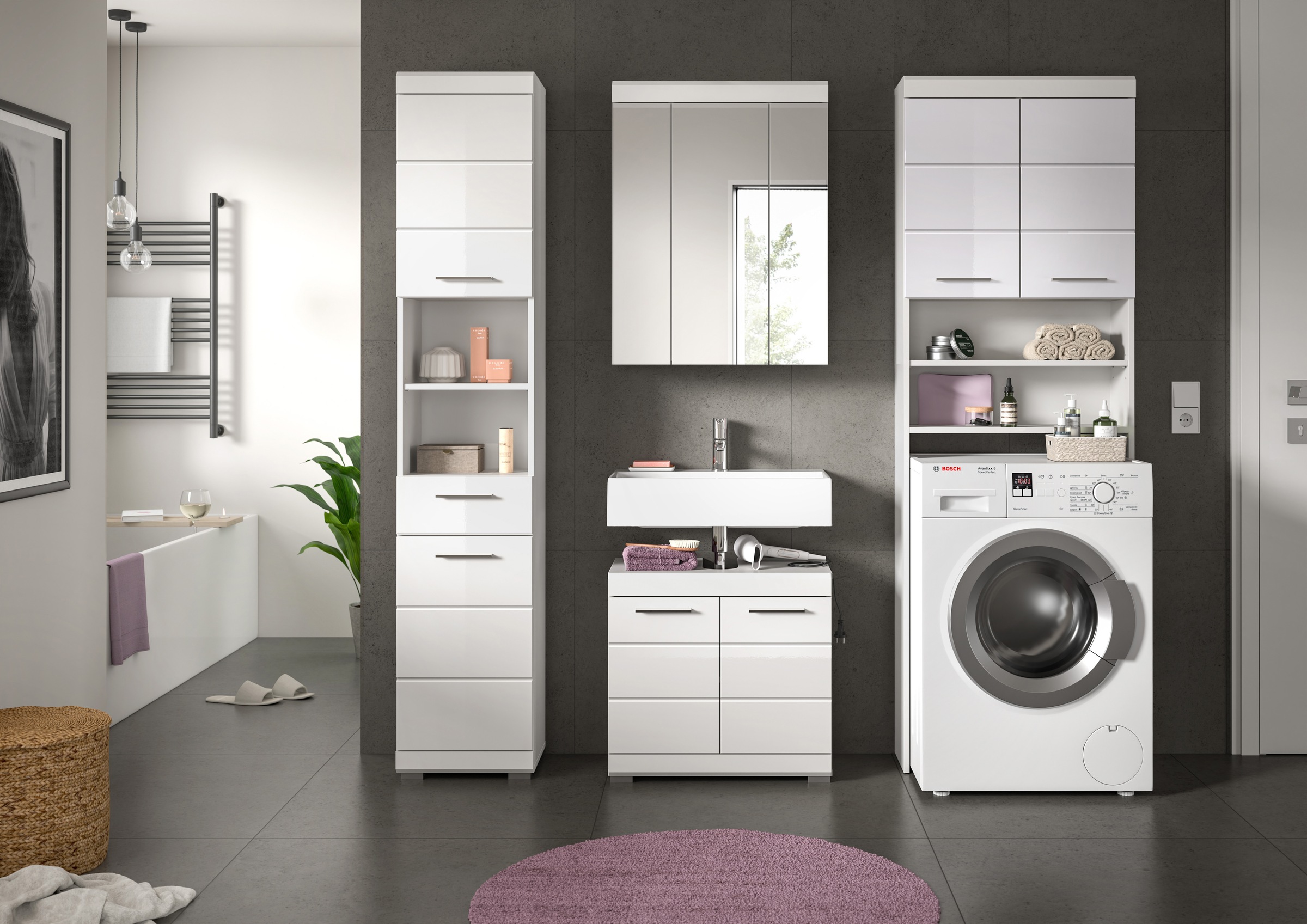 INOSIGN Badmöbel-Set »Siena, 4 teilig, bestehend aus:« Set, TOPSELLER!, 4 S günstig online kaufen