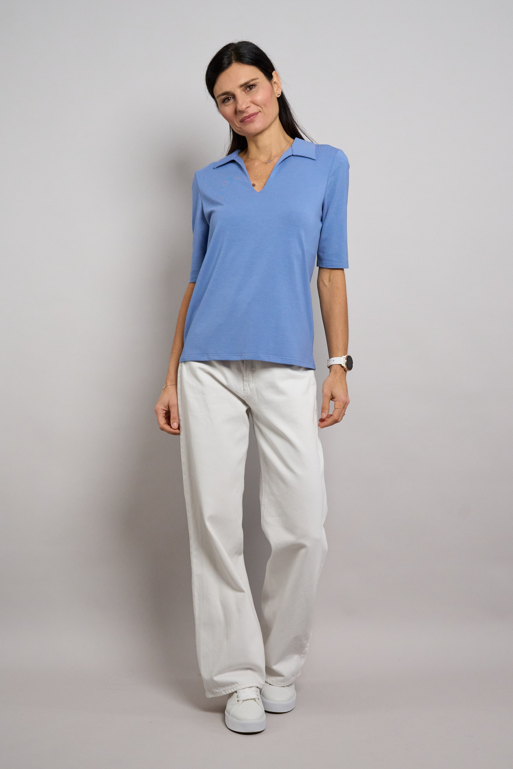 Seidel Moden Poloshirt Mit V-Ausschnitt - MADE IN GERMANY