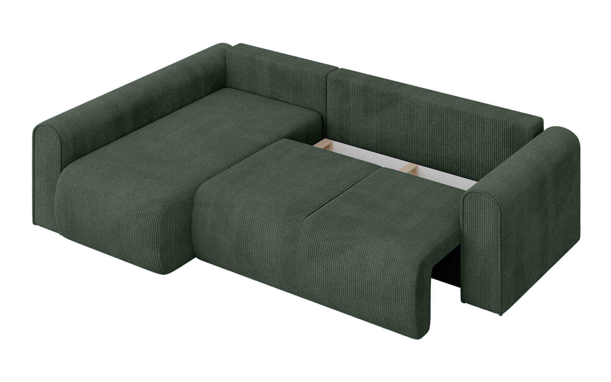 INOSIGN Ecksofa »Zacharia wahlweise Schlafsofa mit Bettkasten, B/T/H 250/166/86 cm«, L-Form mit Wellenunterfederung, Ottomane rechts oder links bestellbar