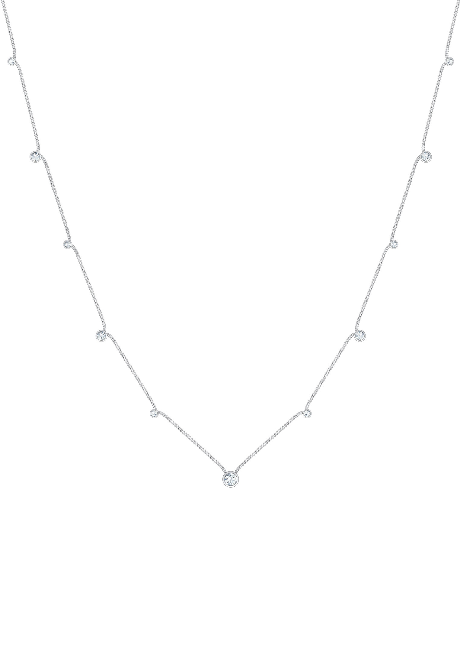 Elli Collierkettchen »Weiß 925 Sterling Silber, mit Kristallen von Swarovski®«