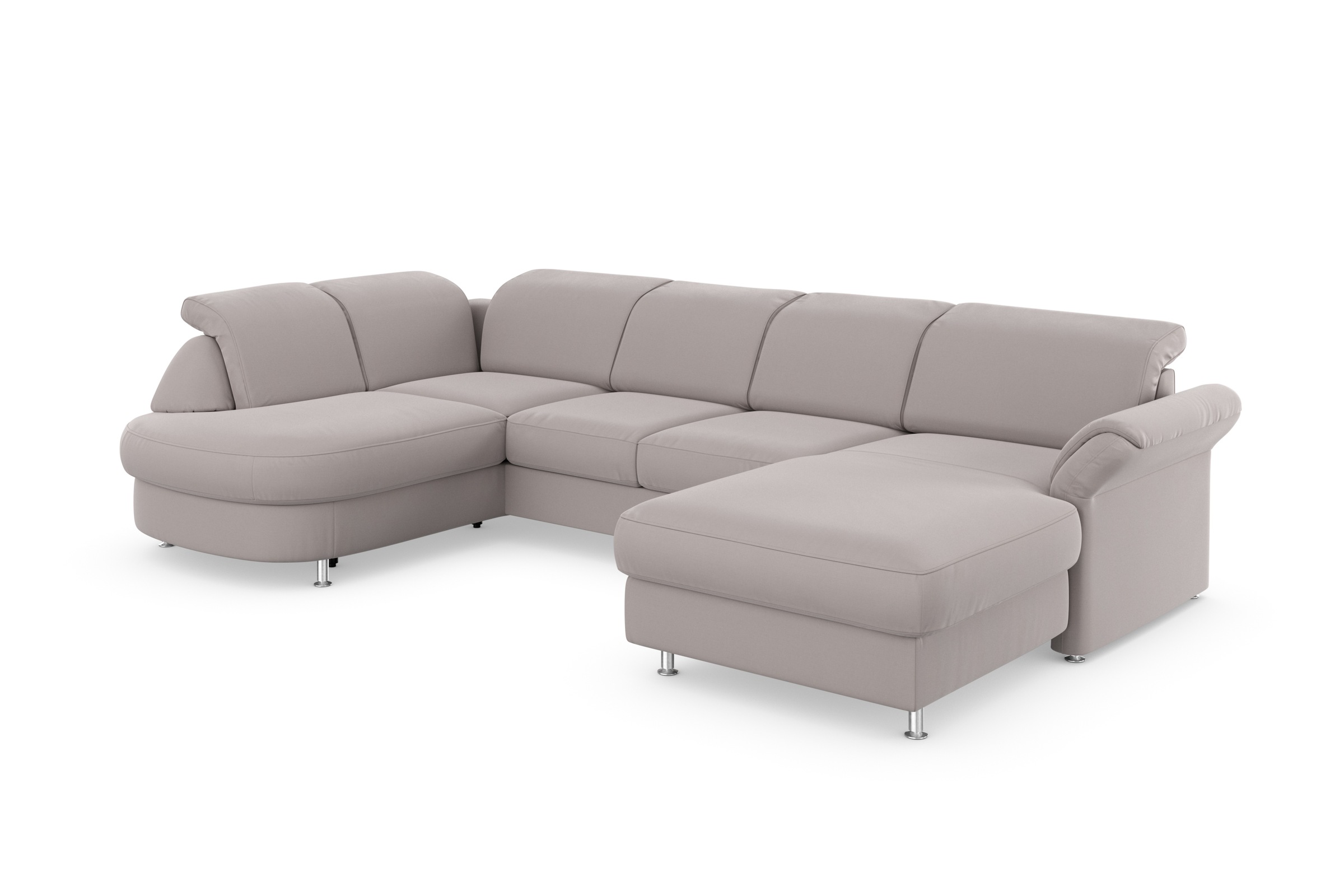 sit&more Wohnlandschaft »Apulia U-Form«, wahlweise Bettfunktion, Bettkasten und Kopf- und Armteilverstellung
