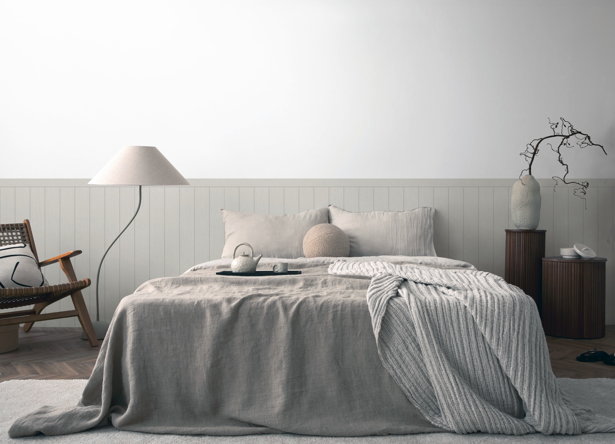 living walls Vliestapete »Wallpanel Tapete Wandpaneele Mustertapete Holzpaneele Natur«, matt