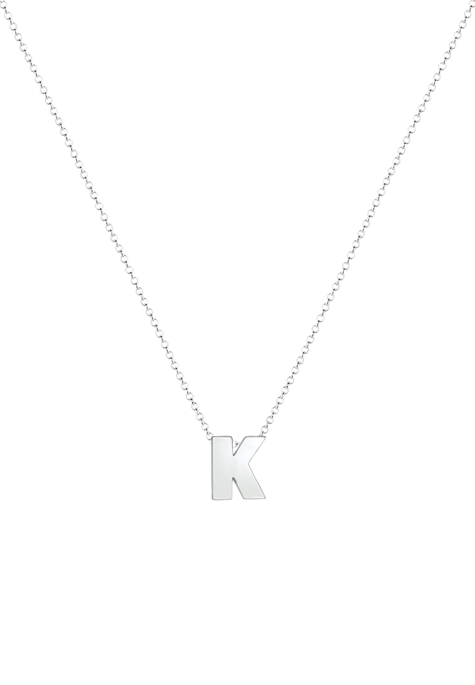 Elli Kette mit Anhänger »Buchstabe K Initialen 925 Sterling Silber«