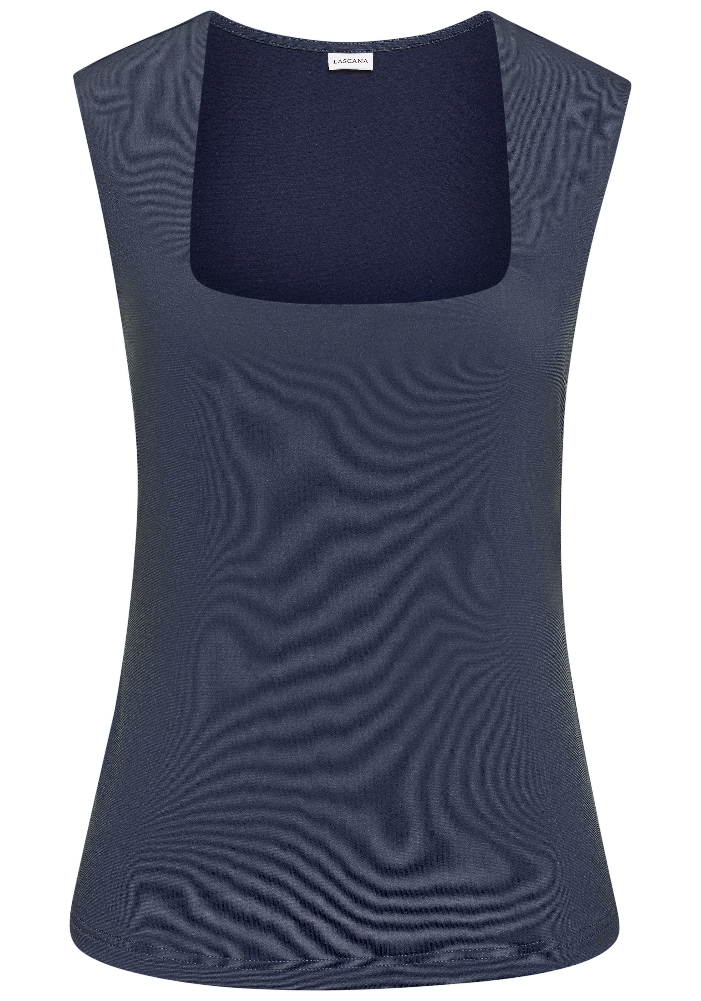 LASCANA Tanktop »aus glatter Jerseyqualität, bügelfrei« aus bügelfreiem Material, elegantes Basic-Top mit breiten Trägern