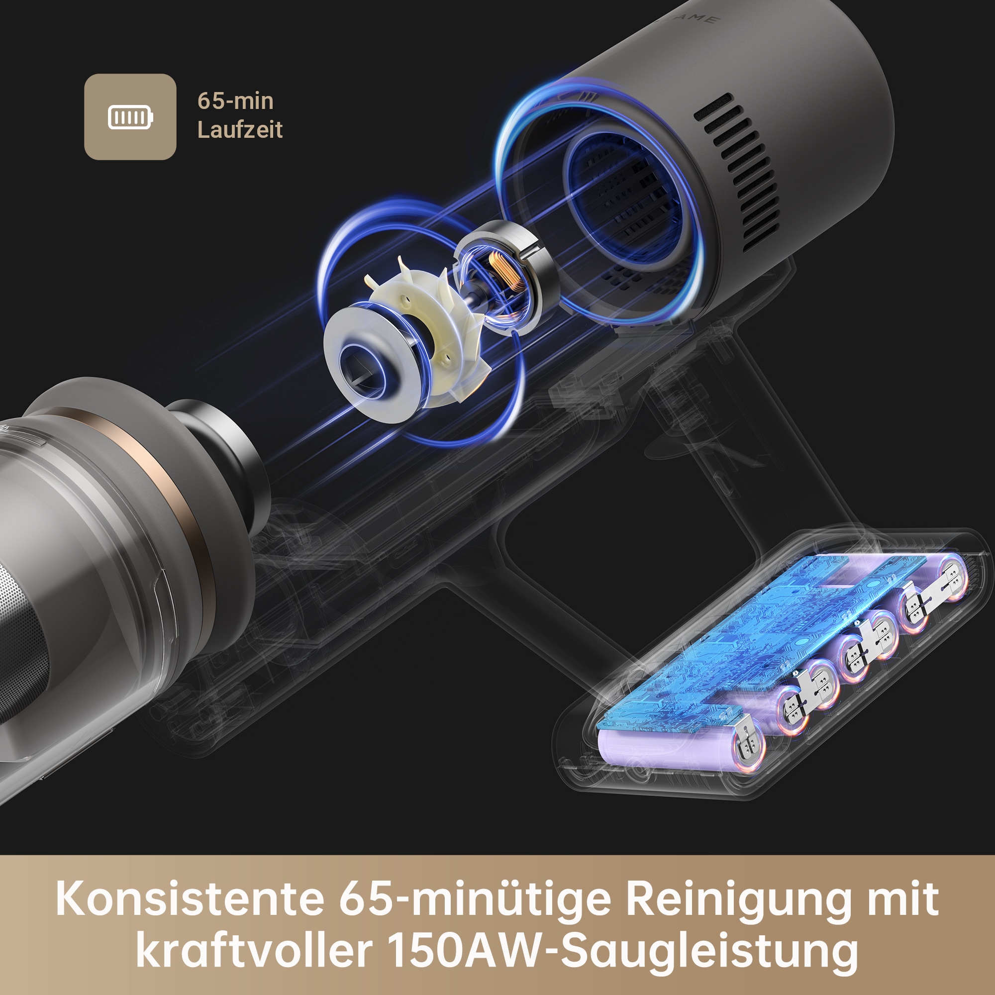 Dreame Akku-Hand-und Stielstaubsauger »Dreame Z10 Station mit Absaugstation und 20.000 Pa Saugkraft«, 65 Minuten Laufzeit, vielseitige Aufsätze, automatische Entleerung