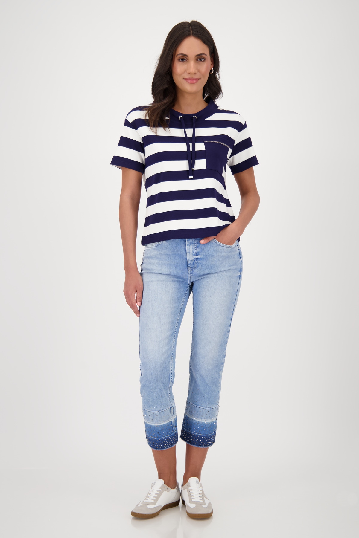 Monari Sweatshirt »SweatshirtK5Ringel«, Mit Rundhalsausschnitt