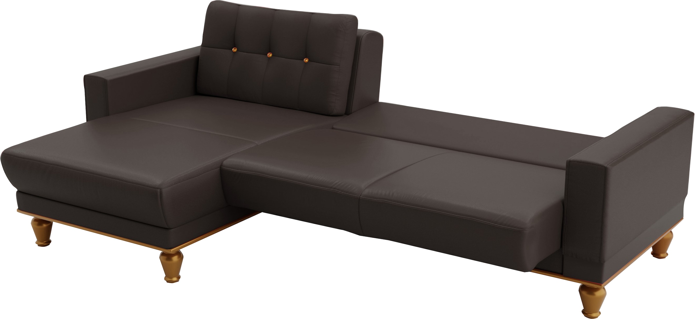 sit&more Ecksofa »Orient 5 L-Form«, mit Strass-Stein, wahlweise mit Bettfunktion und Bettkasten