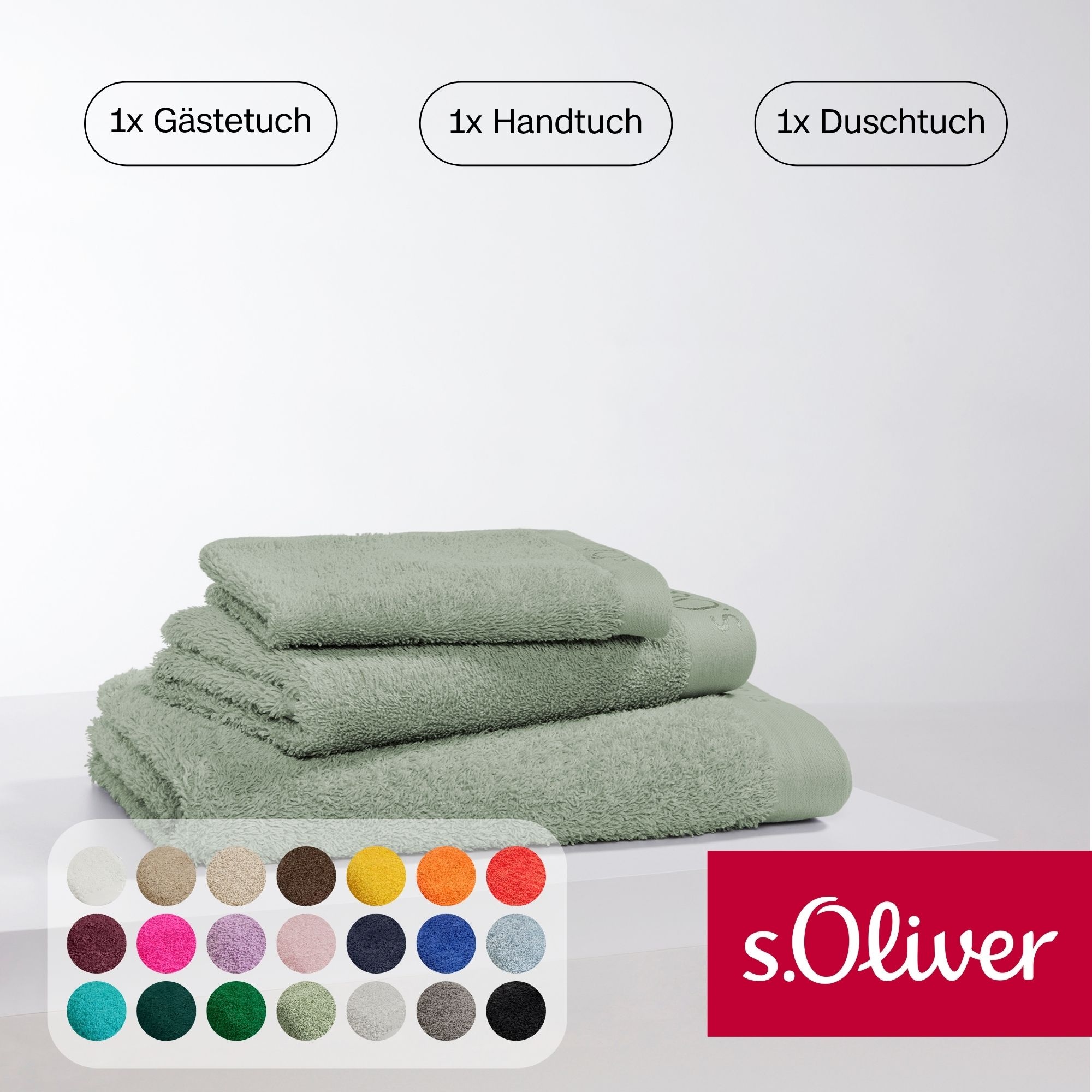 s.Oliver Handtuch Set »s.Oliver, Premium Qualität, 600 gr/m²,«, Set, 3 tlg. günstig online kaufen