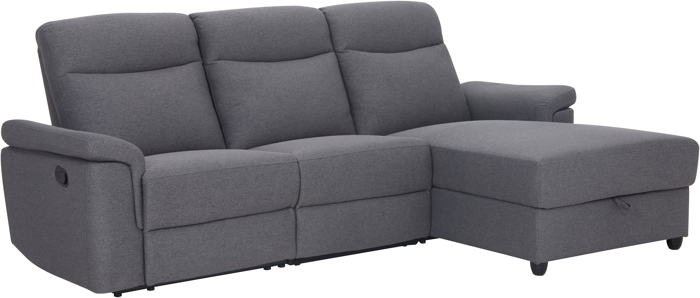 Home affaire Ecksofa »BRIONNE, L-Form, 255cm, manuelle u. elektrische Funktion (USB A/C),«, Liegefunktion, Stauraum, Federkernpolsterung, Webstoff