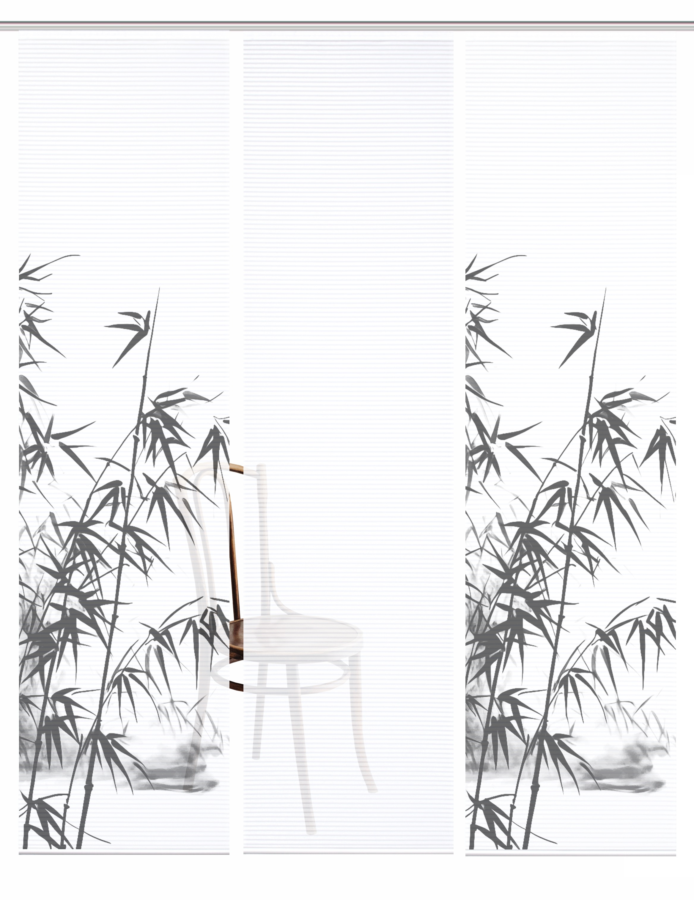 HOME in green Schiebegardine »RUFUS« Paneelwagen 3 Stk. tlg. Bambusoptik, S günstig online kaufen