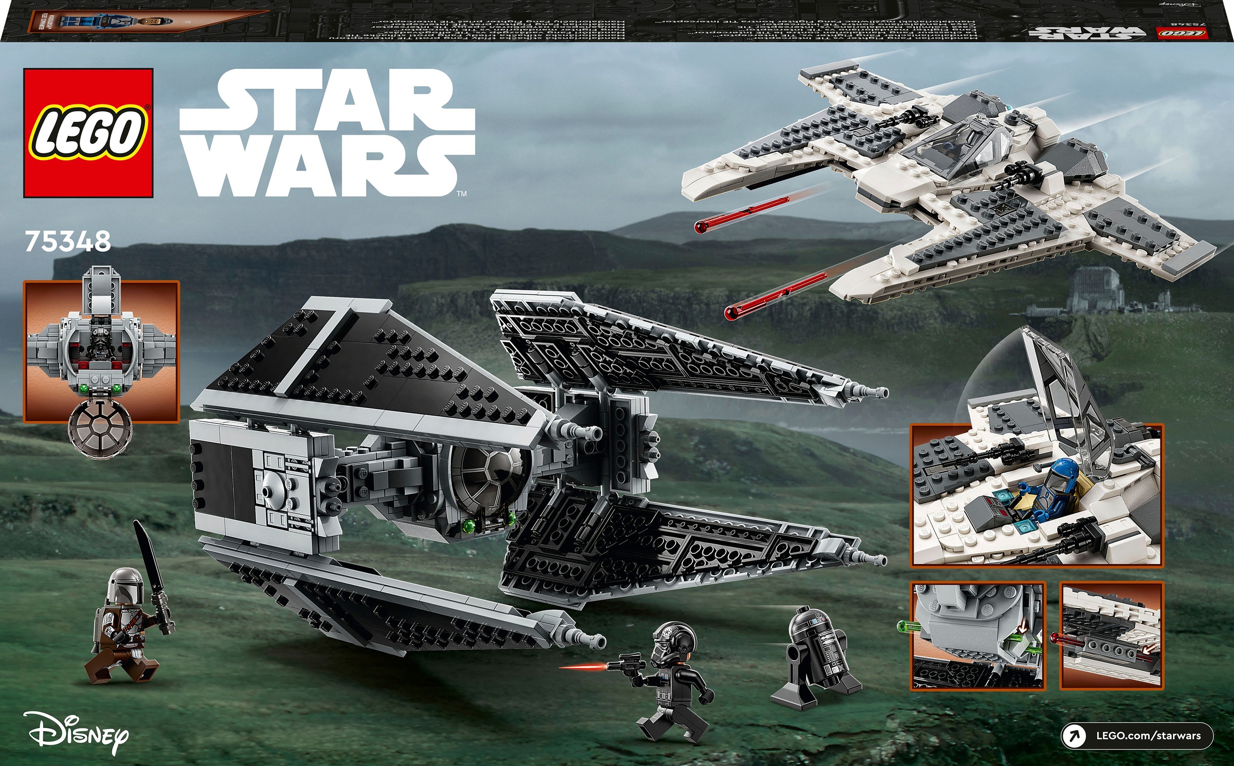 3. Bild von LEGO® Konstruktionsspielsteine »Mandalorianischer Fang Fighter vs. TIE Interceptor™ (75348), Star Wars«, (657 St.)