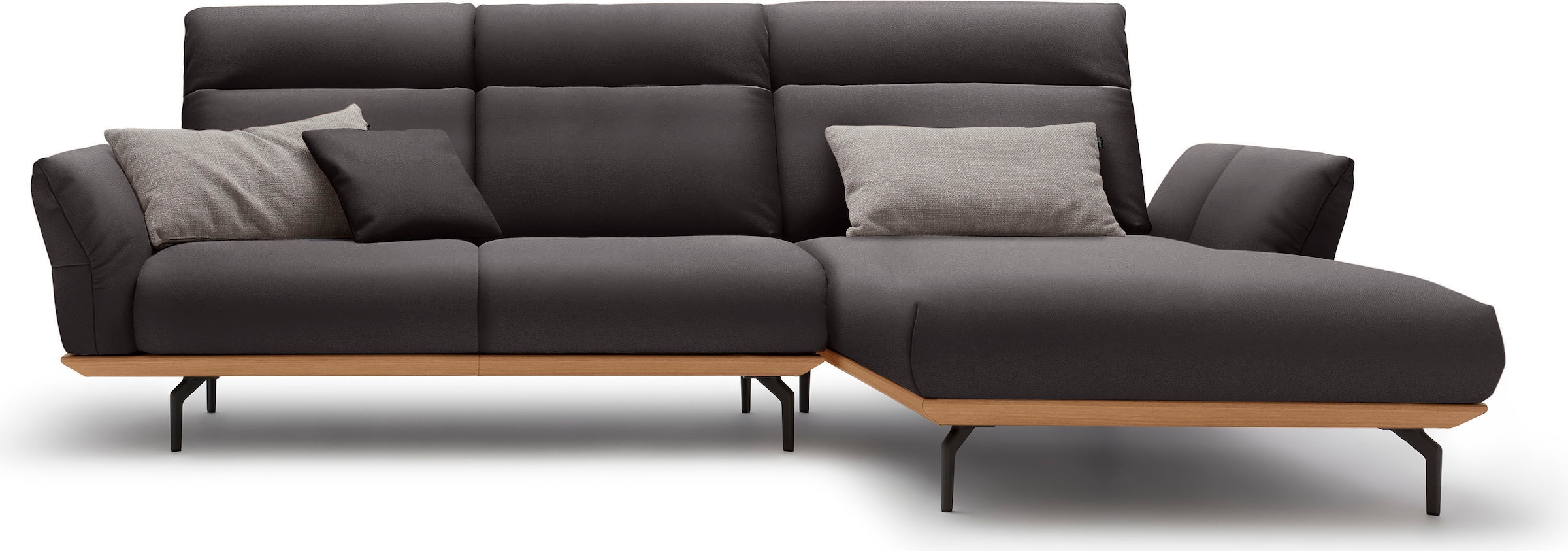 Creation BY ROLF BENZ Ecksofa »CR.460« Sockel in Eiche, Alugussfüße in umbr günstig online kaufen