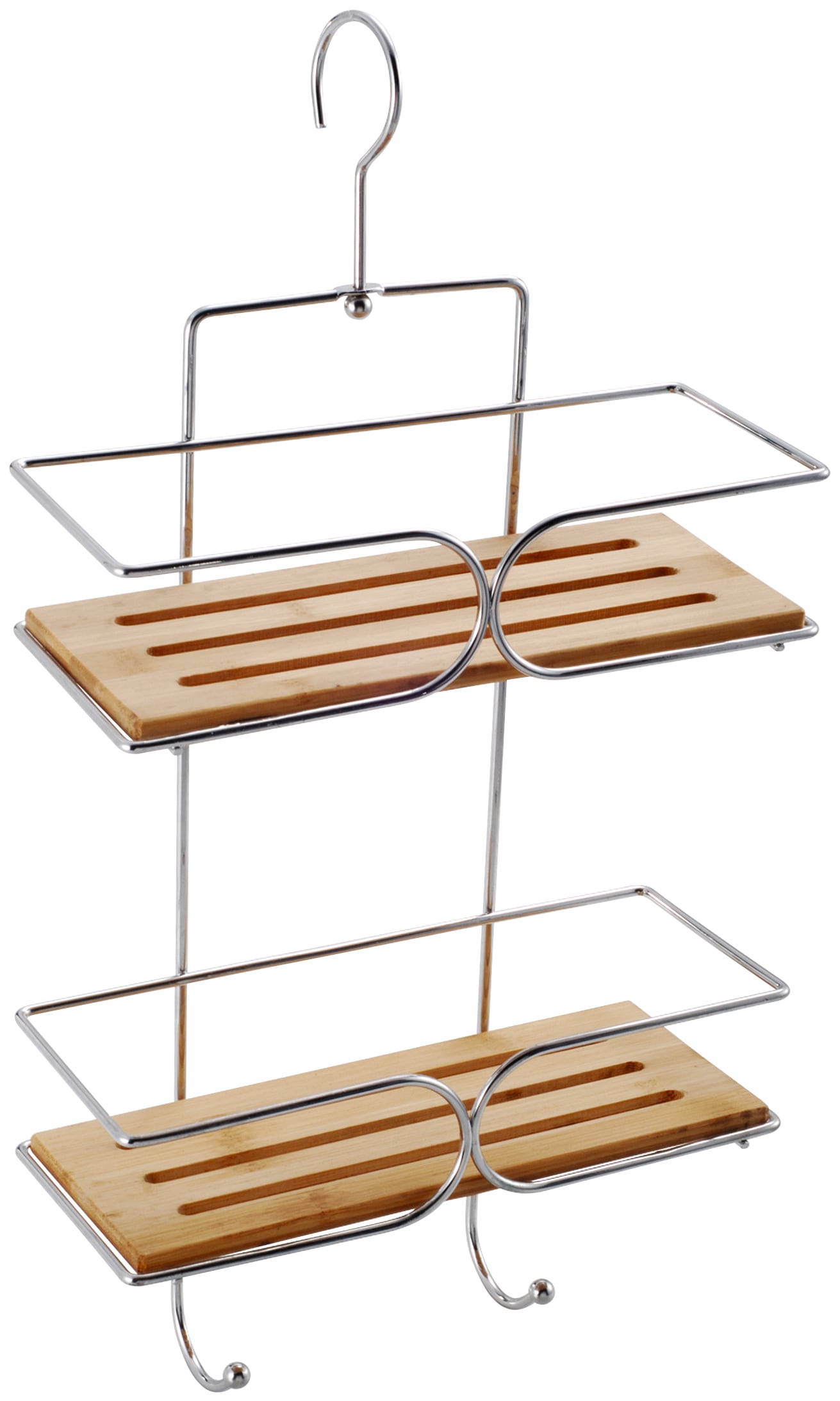 MSV Duschregal "Bambus", 2 Ablagen, mit Haken, 25 x 11 x 38 cm günstig online kaufen