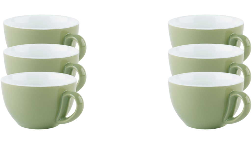 APS Cappuccinotasse »6er Set Cappuccino Tassen -SNUG-«, (Set, 6 tlg.), für Heißgetränke aller Art geeignet