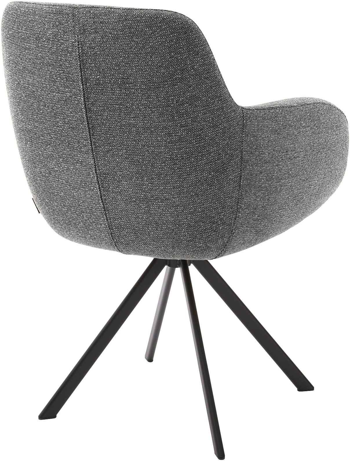 Musterring Esszimmerstuhl »Tavia«, (Set), 2 St., Chenille, Stativgestell Eisen schwarz, Drehfunktion optional, diverse Farben