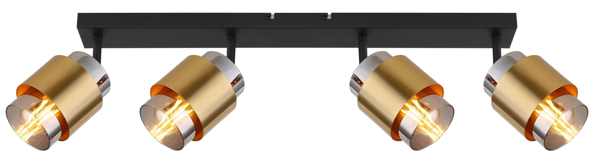 GLOBO LIGHTING Deckenstrahler »MILLEY«, Leuchtmittel E27 | ohne Leuchtmittel, Deckenspot, Gläser, Messing, Wohnzimmer, Esszimmer