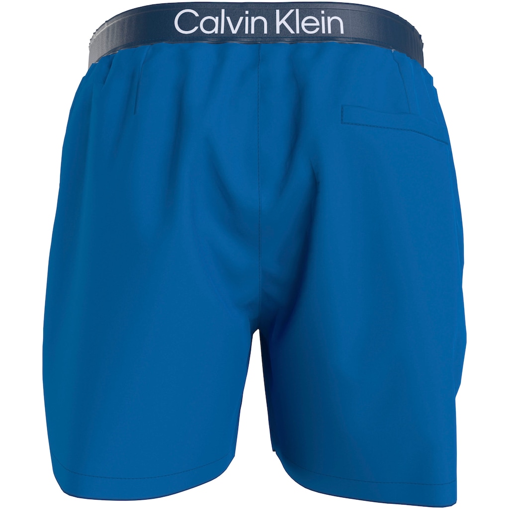 Calvin Klein Swimwear Badeshorts »MEDIUM DRAWSTRING«, mit Logo-Print hinten am Bund