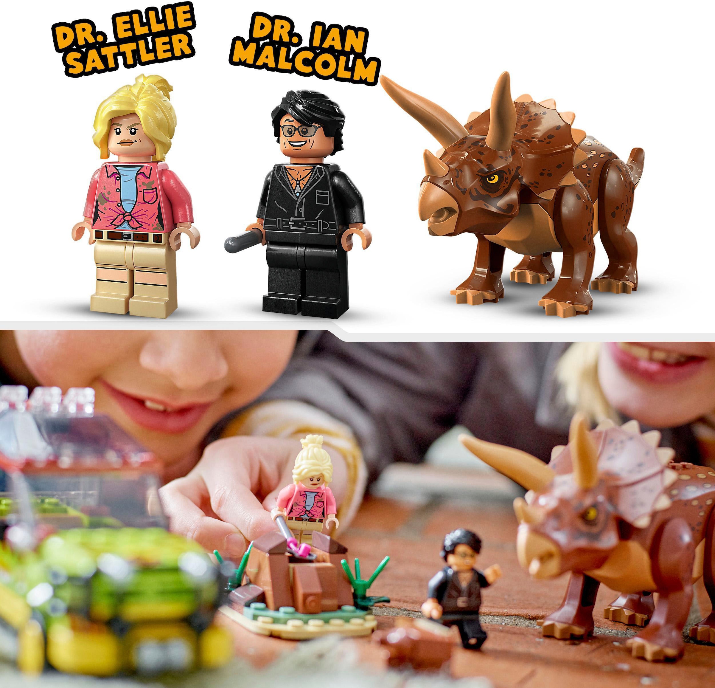 LEGO® Konstruktionsspielsteine »Triceratops-Forschung (76959), LEGO® Jurassic Park«, (281 St.), Made in Europe